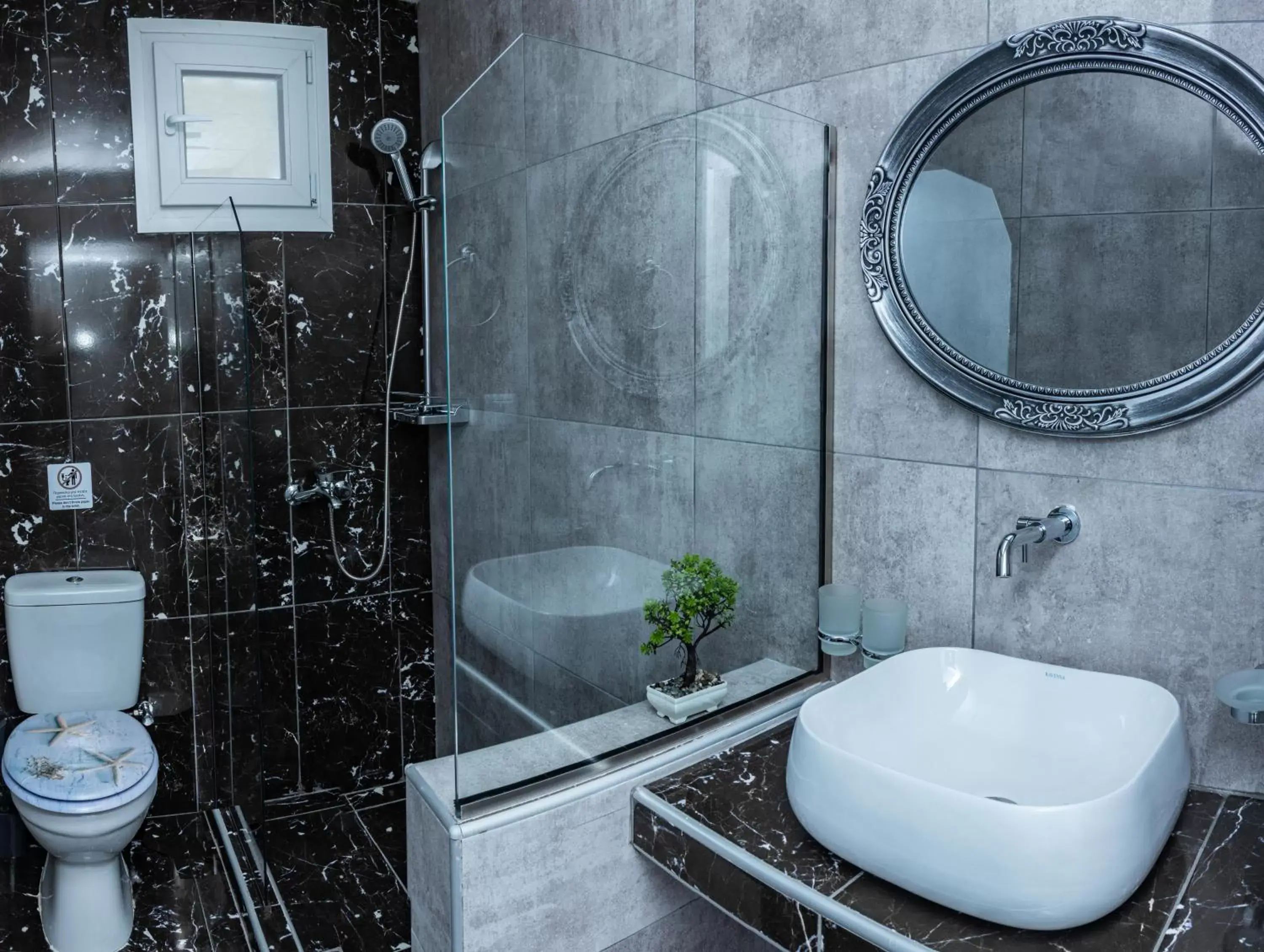 Bathroom in Aegean Blue Seaview Studios