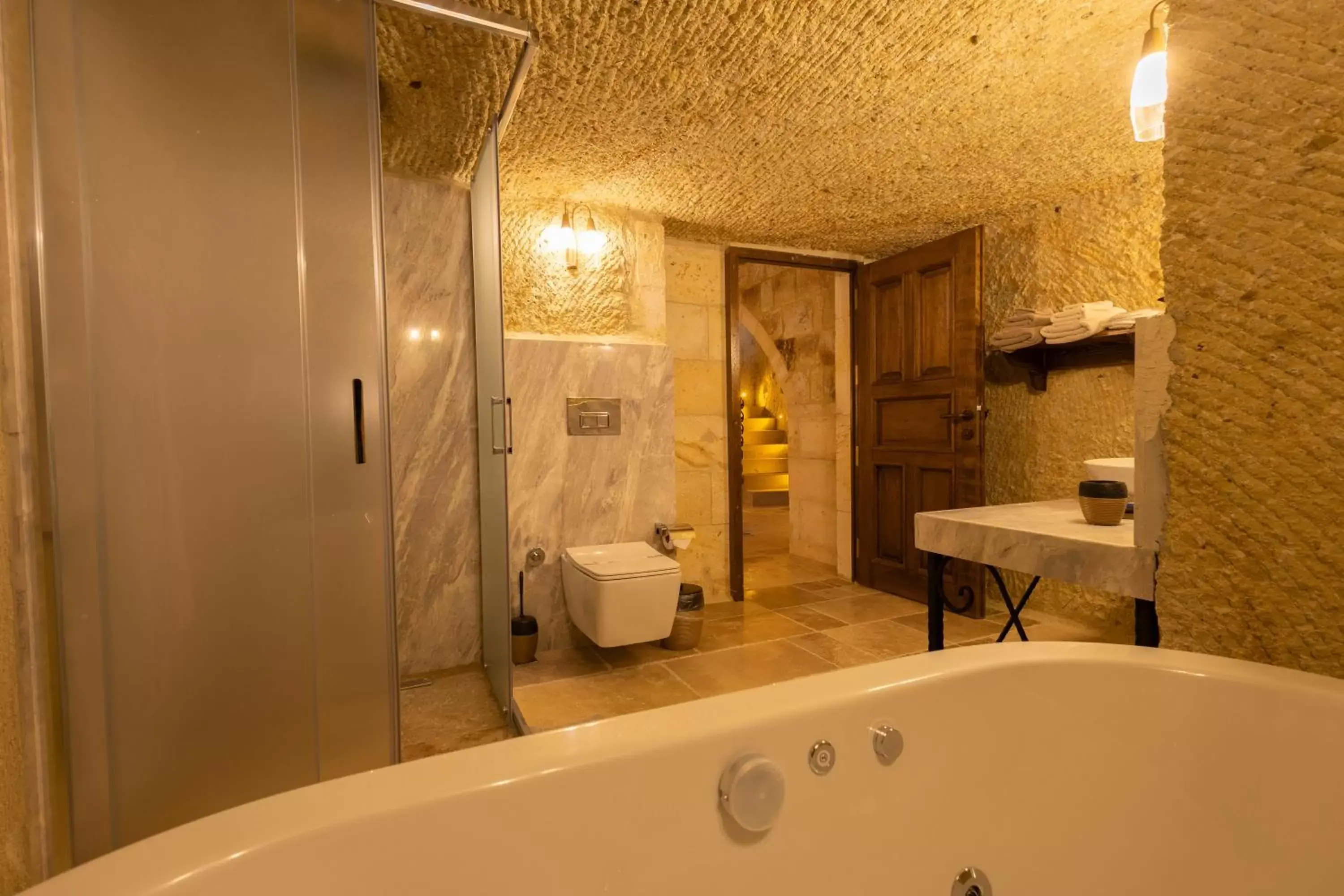 Bathroom in Seraphim Cave Suites & SPA