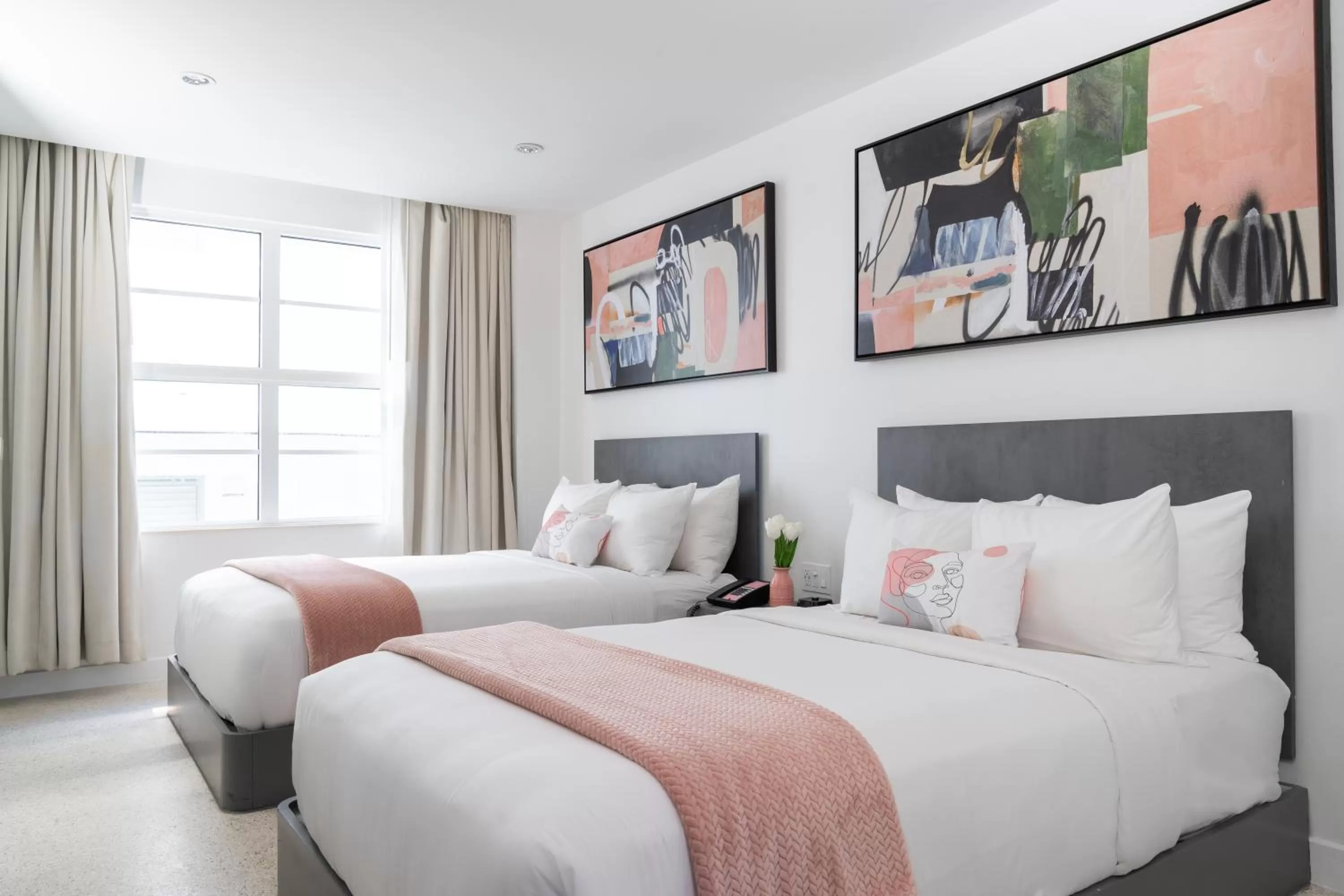 Bed in Clevelander Hotel