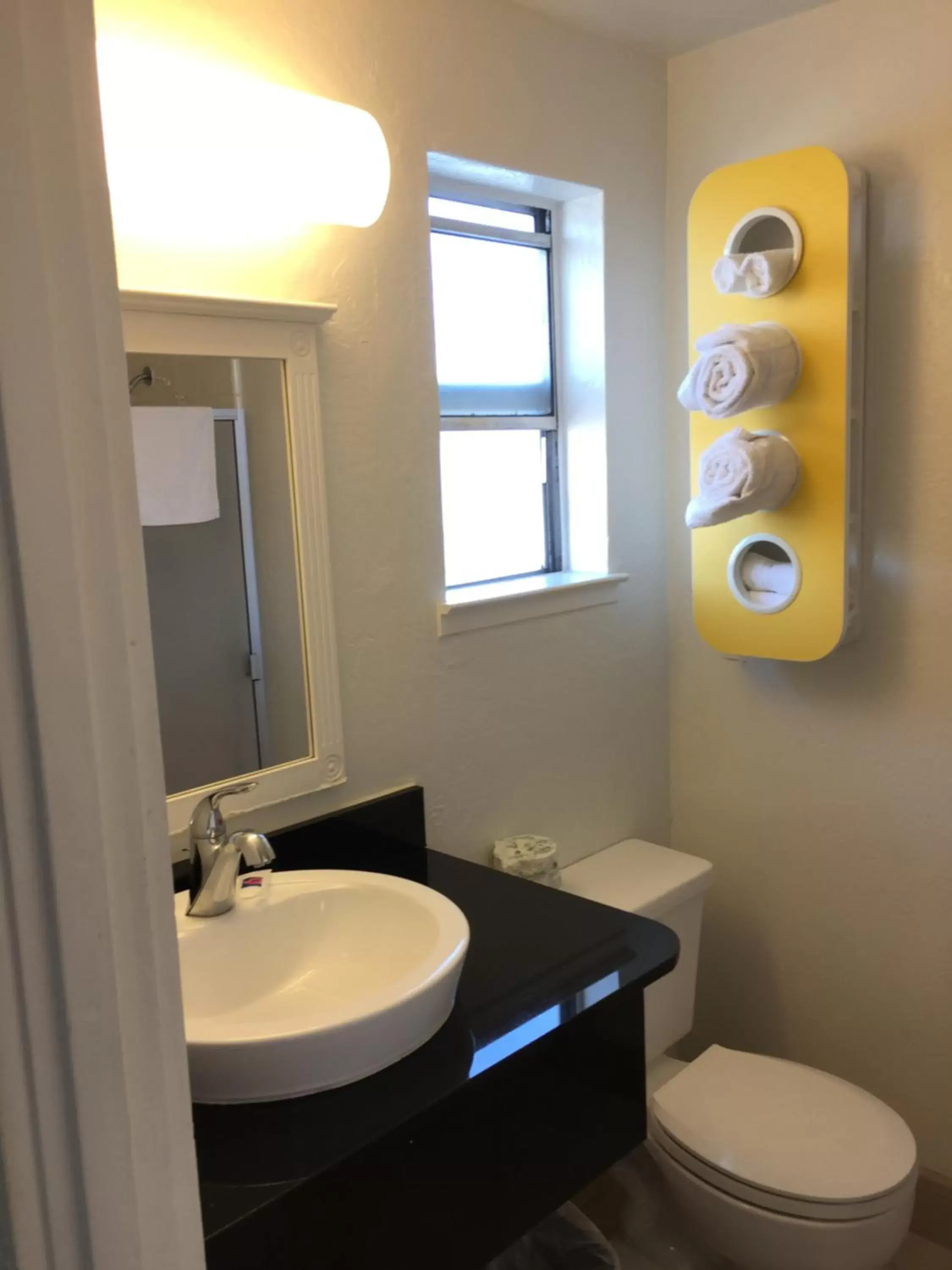 Bathroom in Motel 6 Pismo Beach CA Pacific Ocean Bathroom in Motel 6 Pismo Beach CA Pacific Ocean