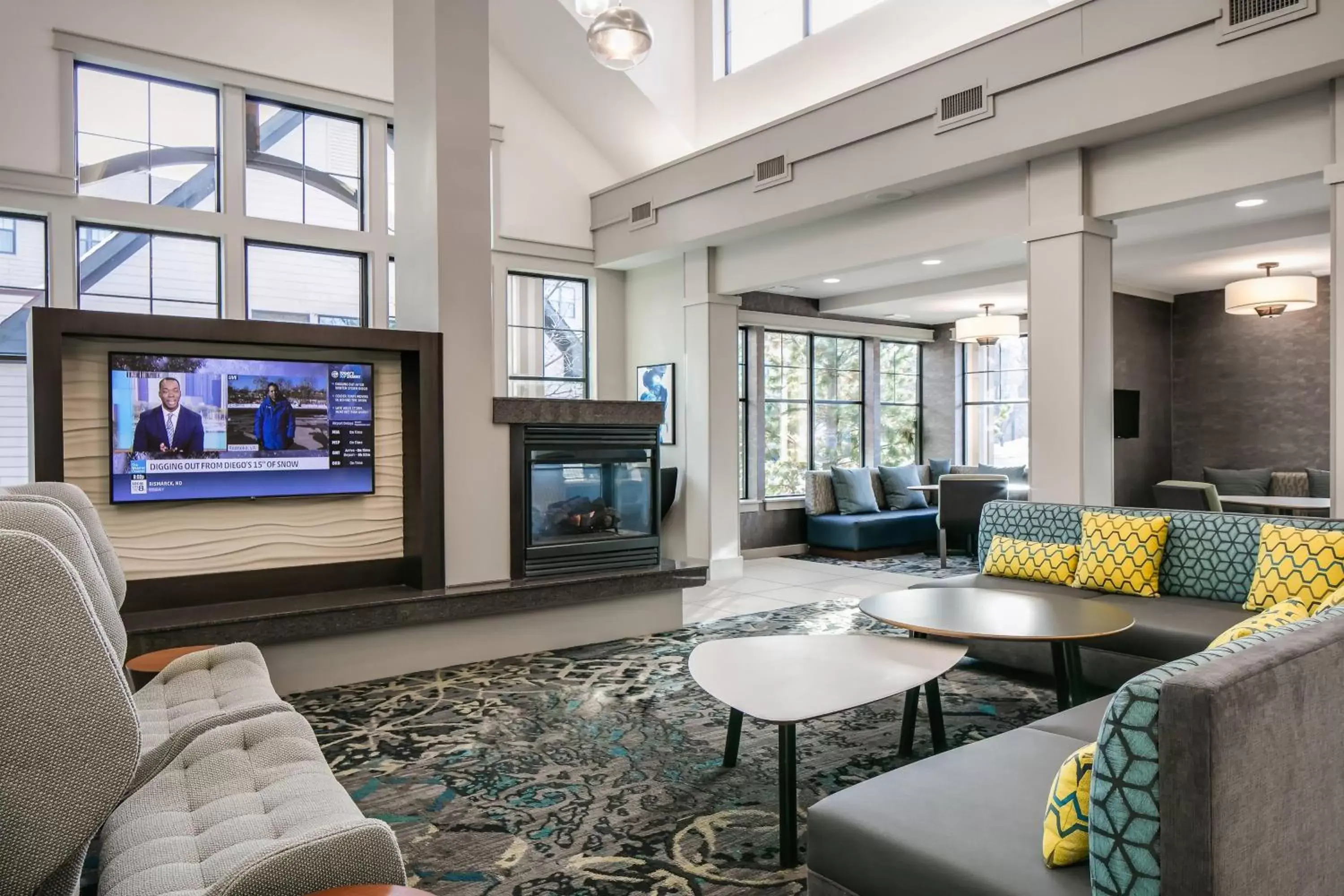 Lobby or reception, Lounge/Bar in Residence Inn by Marriott Lincoln South