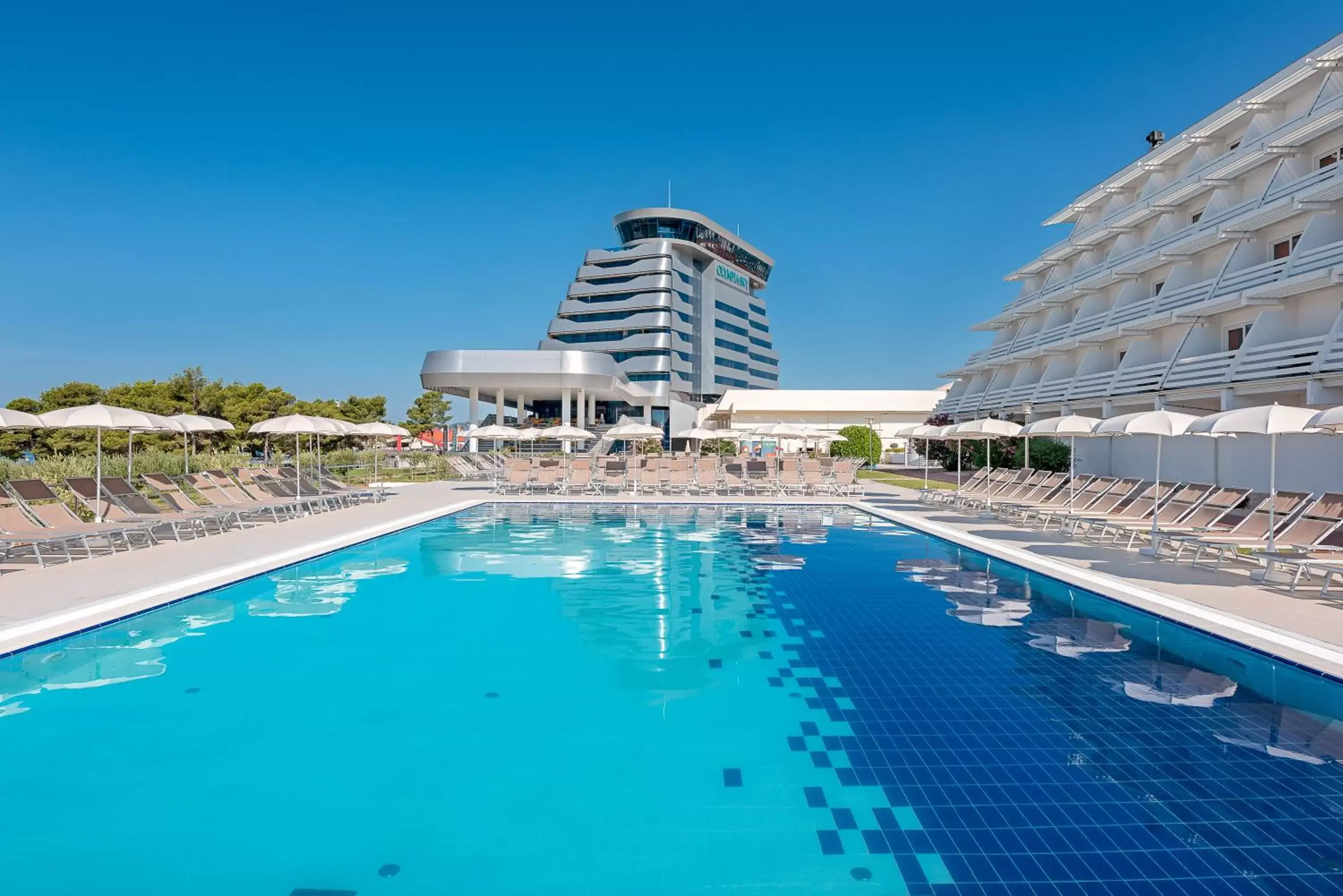 Property building, Swimming Pool in Hotel Olympia Sky