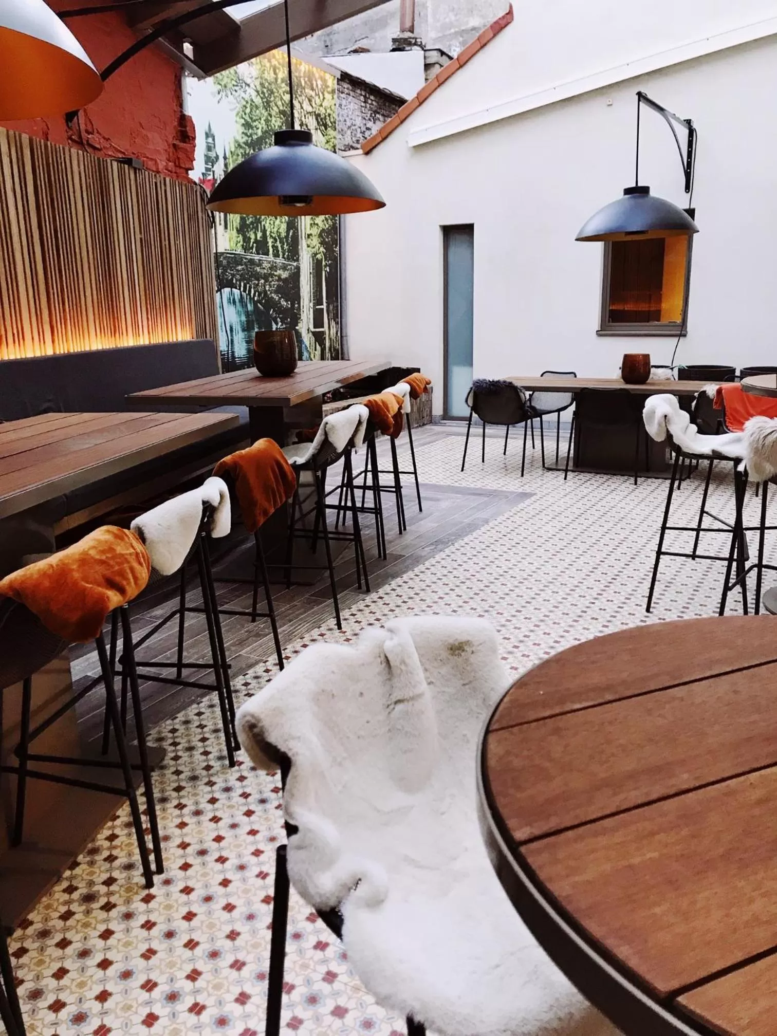 Patio in Hotel Marcel