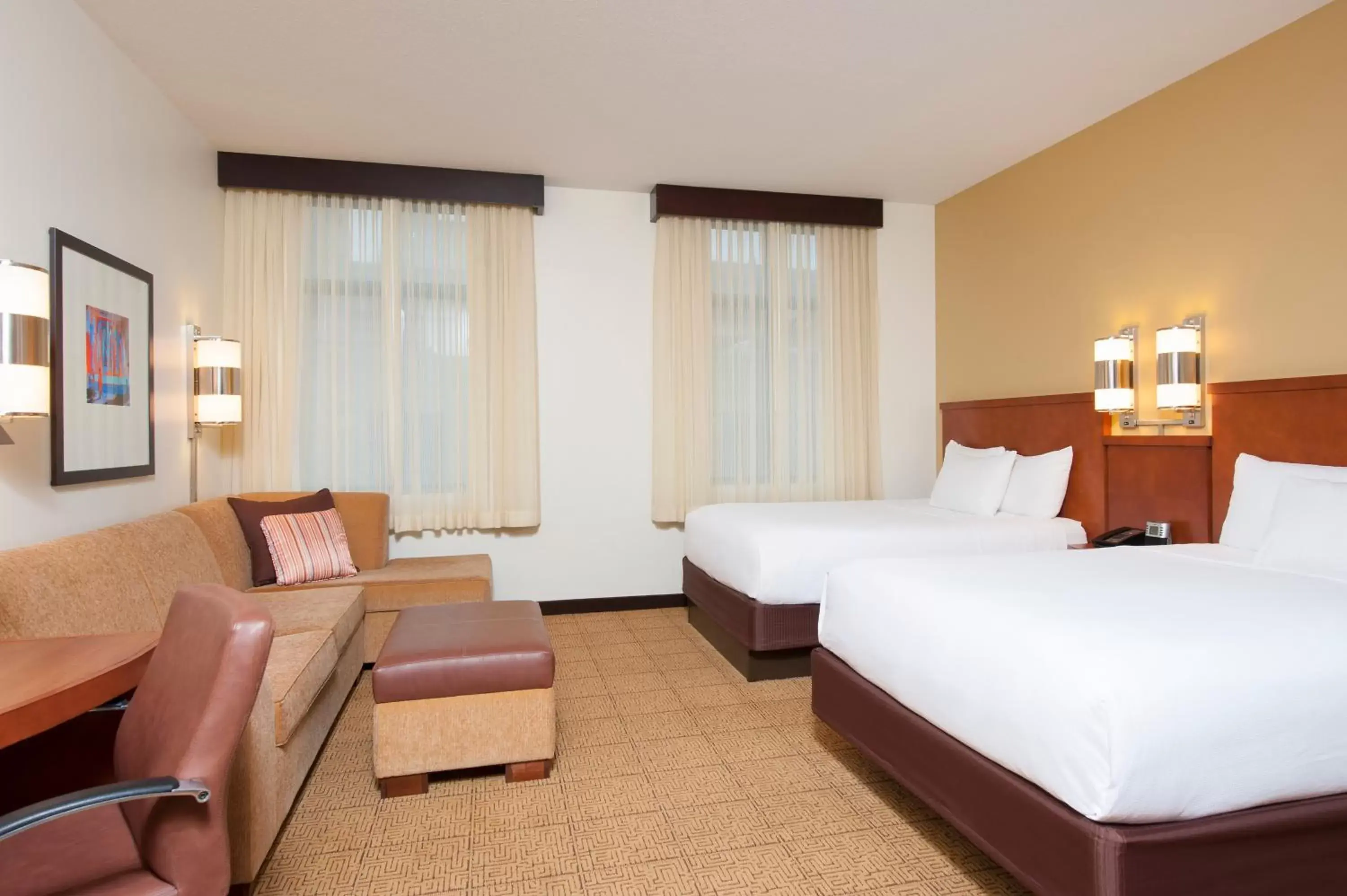 Queen Room with Two Queen Beds and Sofa Bed in Hyatt Place Des Moines Downtown