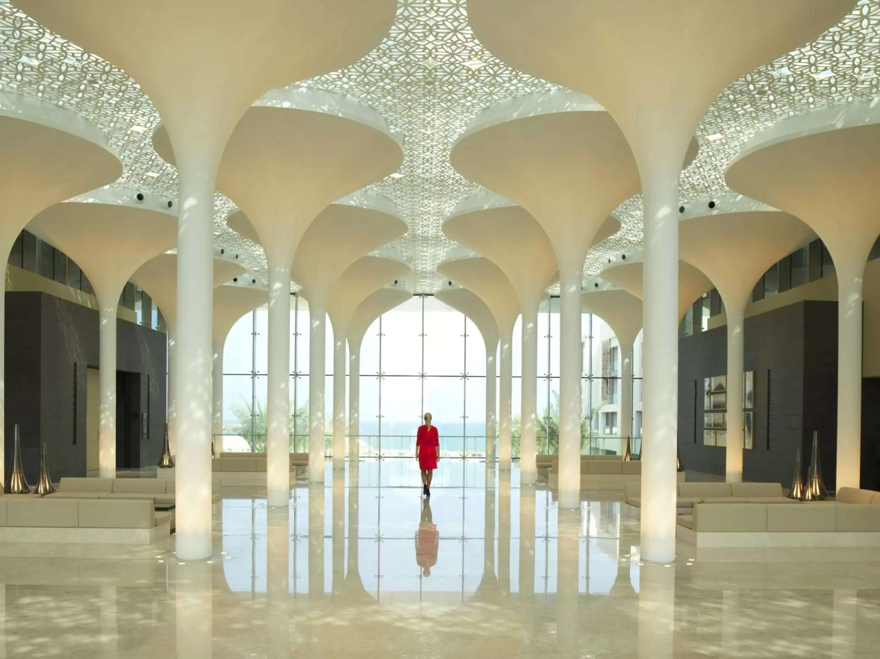 Lobby or reception in Kempinski Hotel Muscat Lobby or reception in Kempinski Hotel Muscat