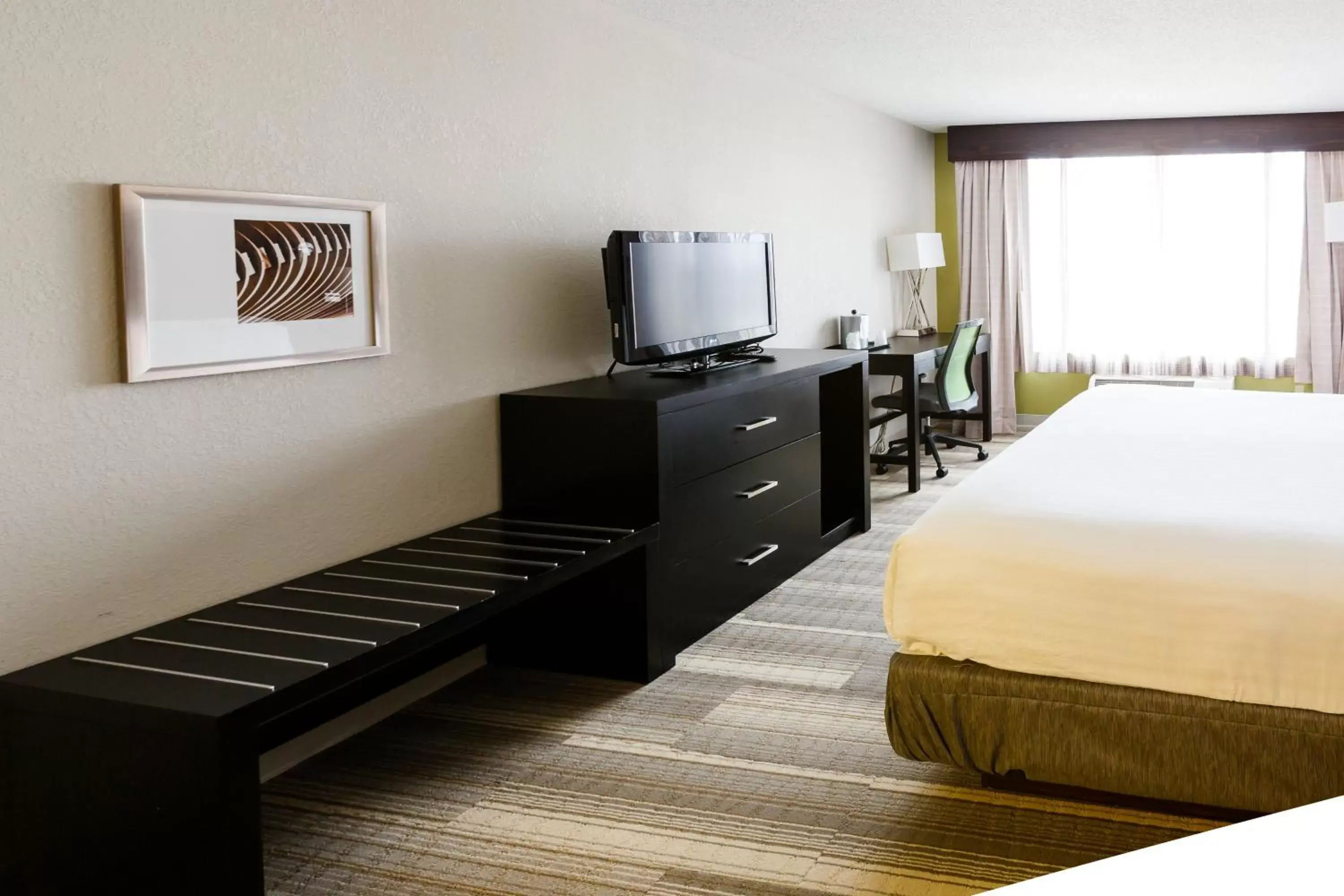 Bedroom, TV/Entertainment Center in Holiday Inn Express & Suites Shelbyville, an IHG Hotel