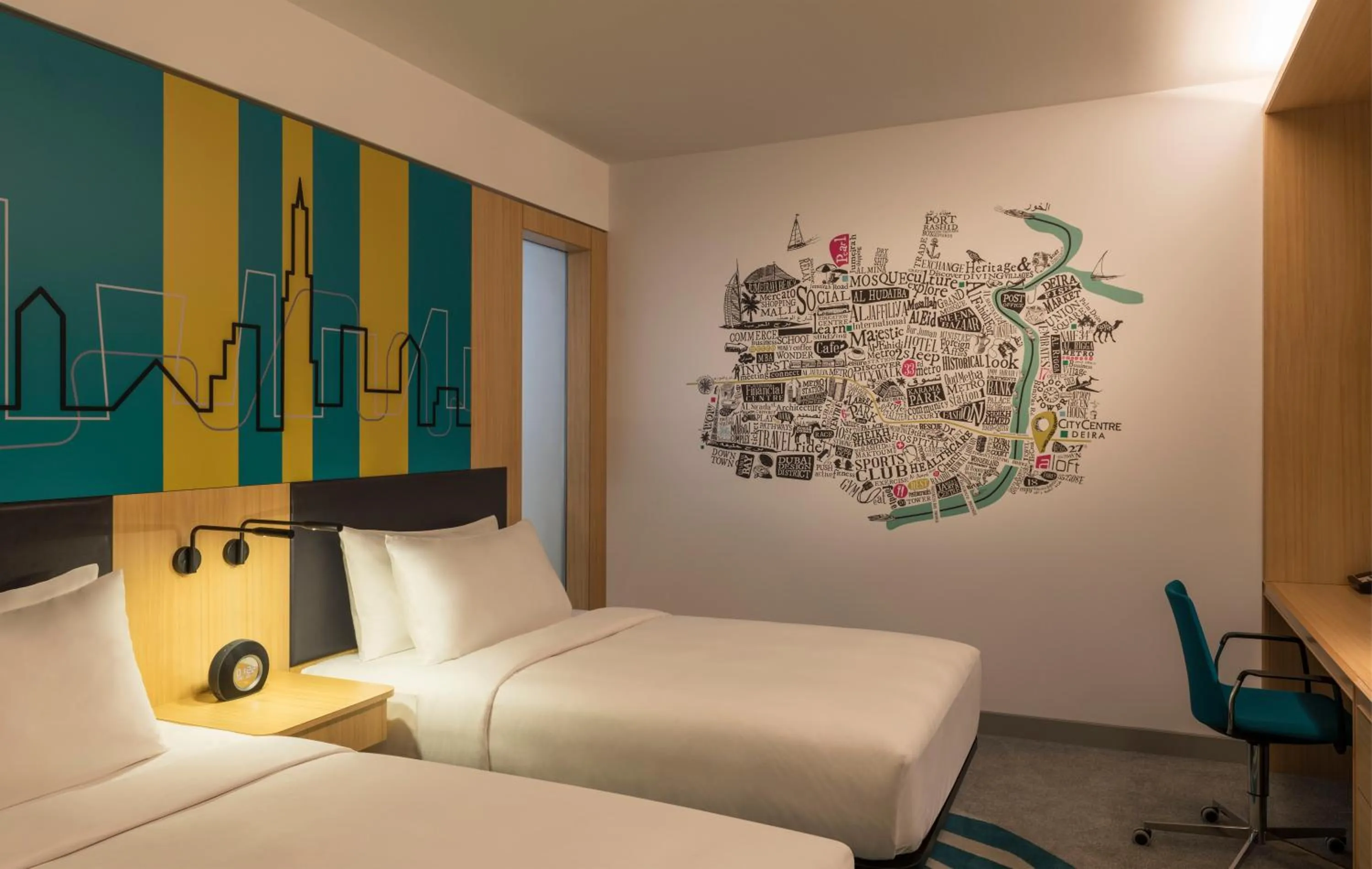 Bed in Aloft Dubai Creek