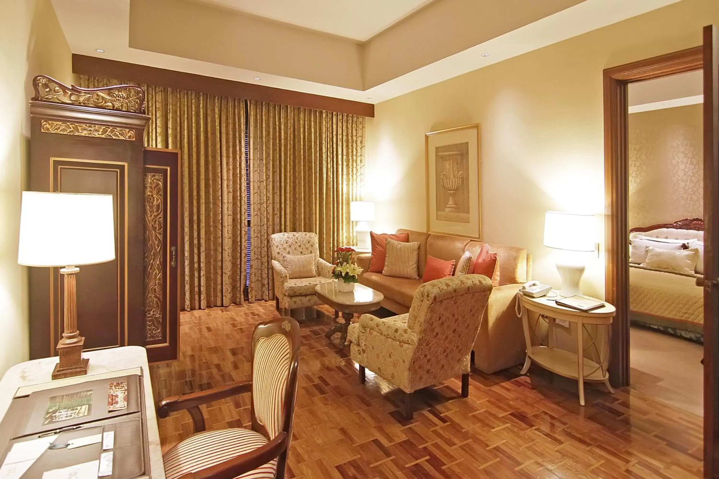 Living room, Seating Area in The Manila Hotel