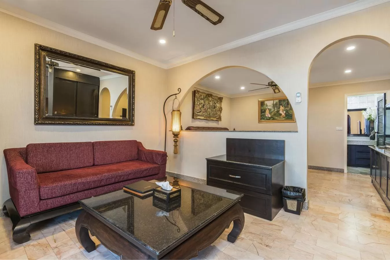 Seating area in The Ambiance Hotel