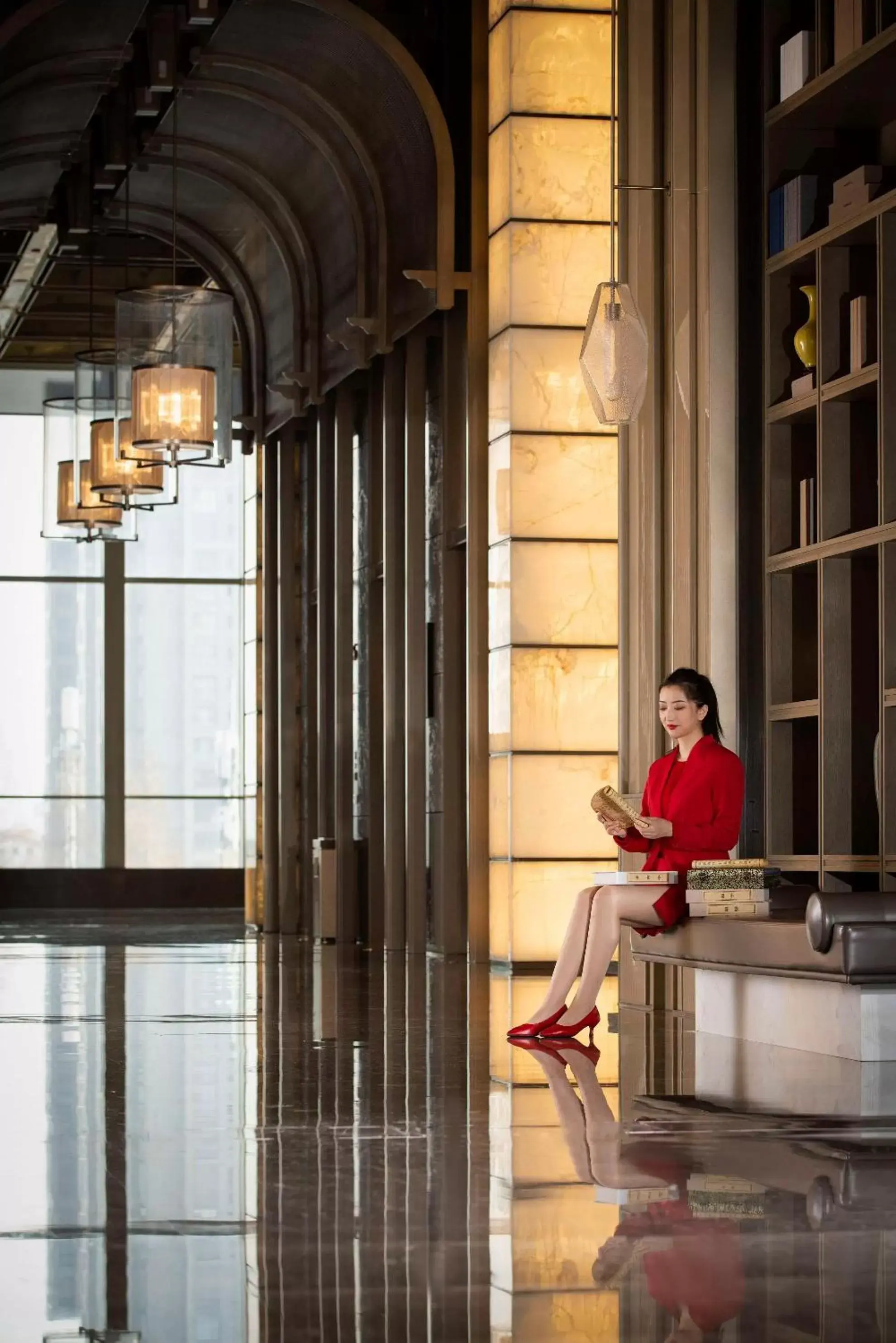 Lobby or reception in Kempinski Hotel Nanjing