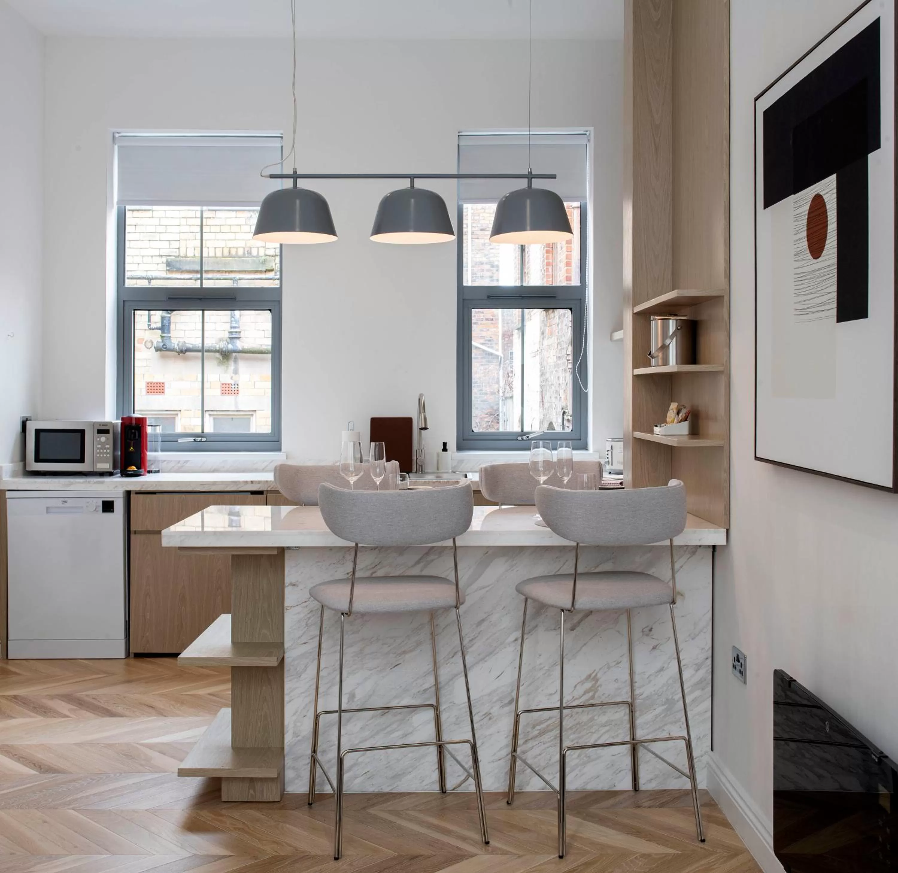 Kitchen or kitchenette in Trueman Court Luxury Serviced Apartments