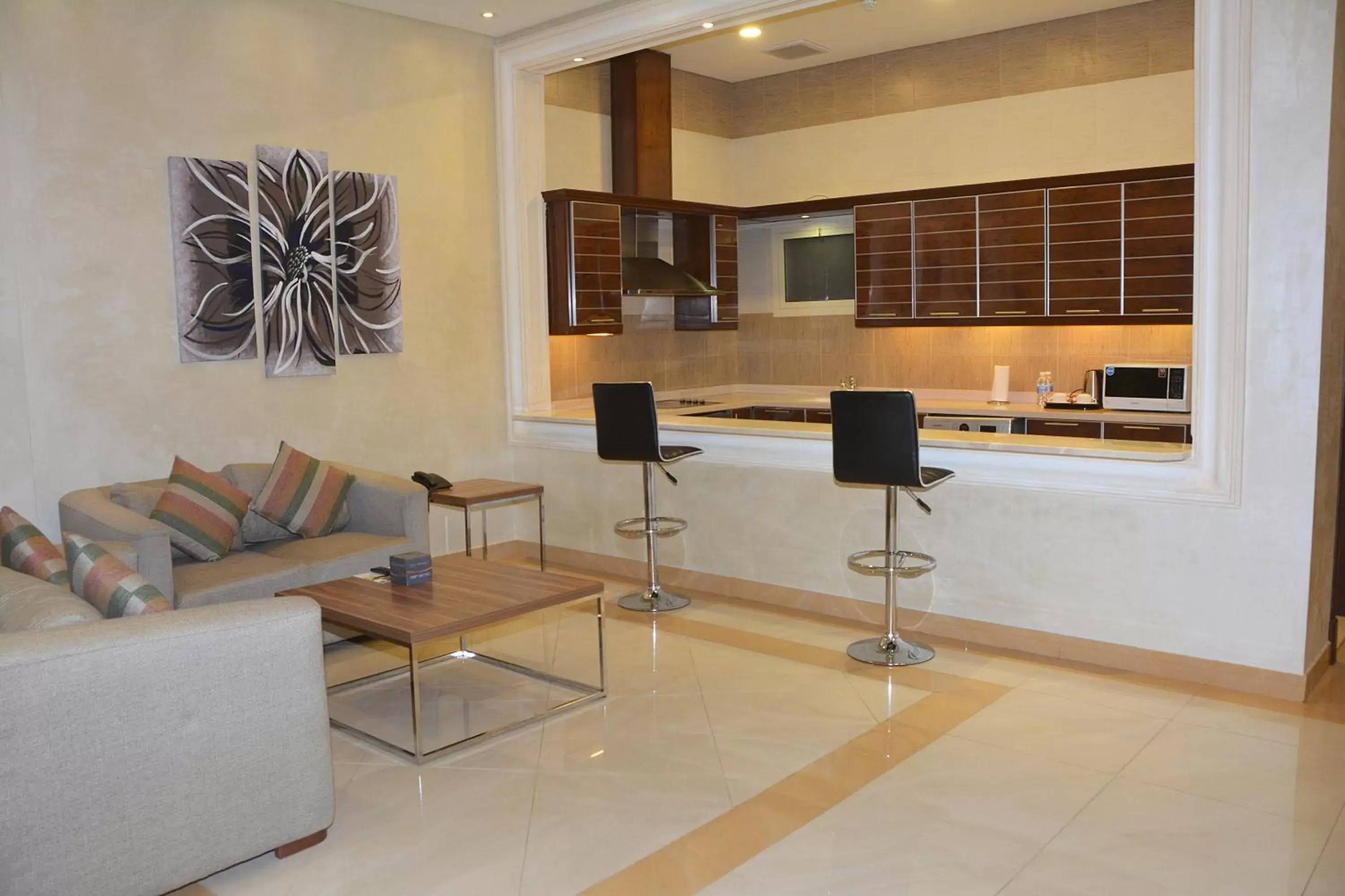Kitchen or kitchenette in Mandarin Hotel Apartments