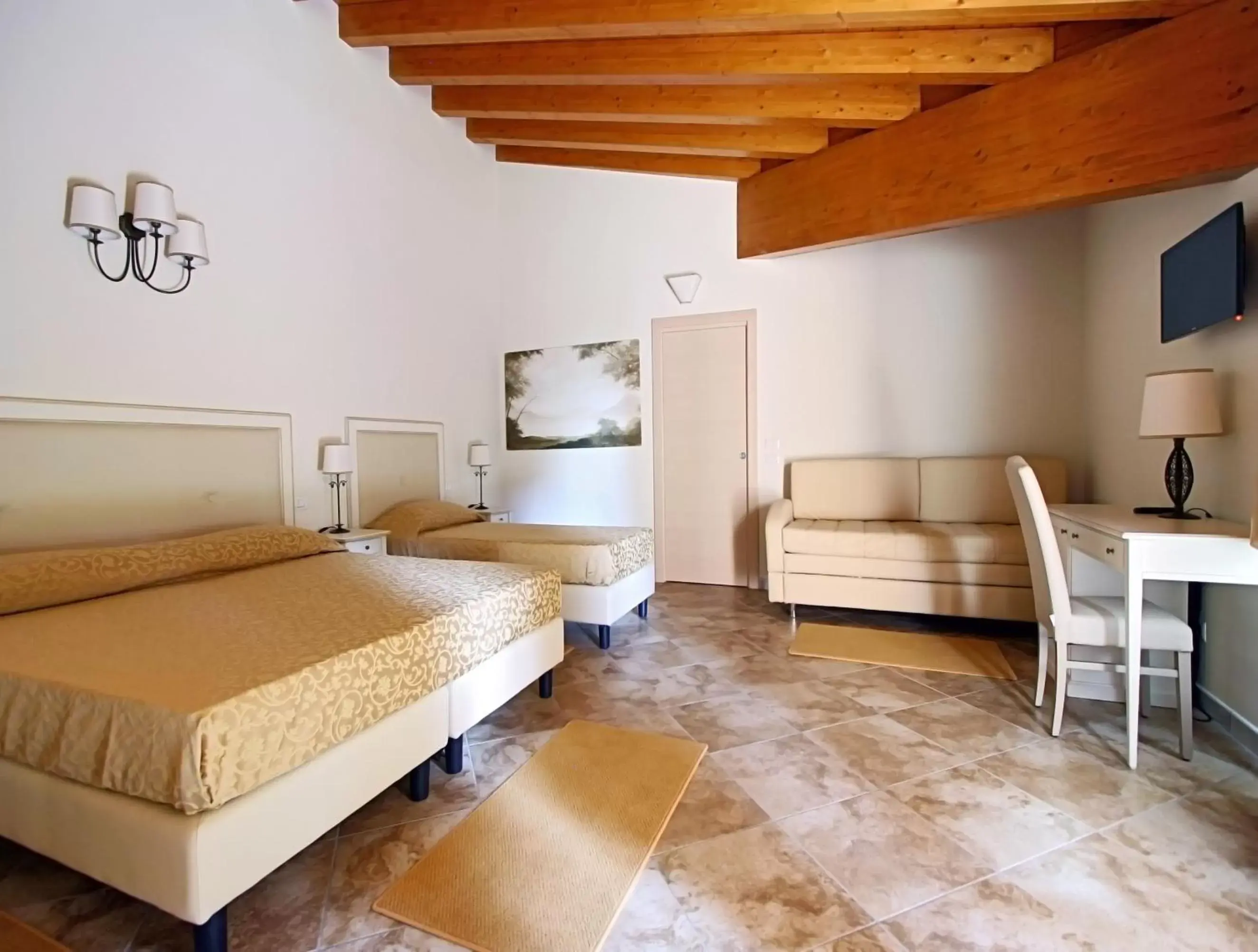 Bed in Hotel Villa Borghesi