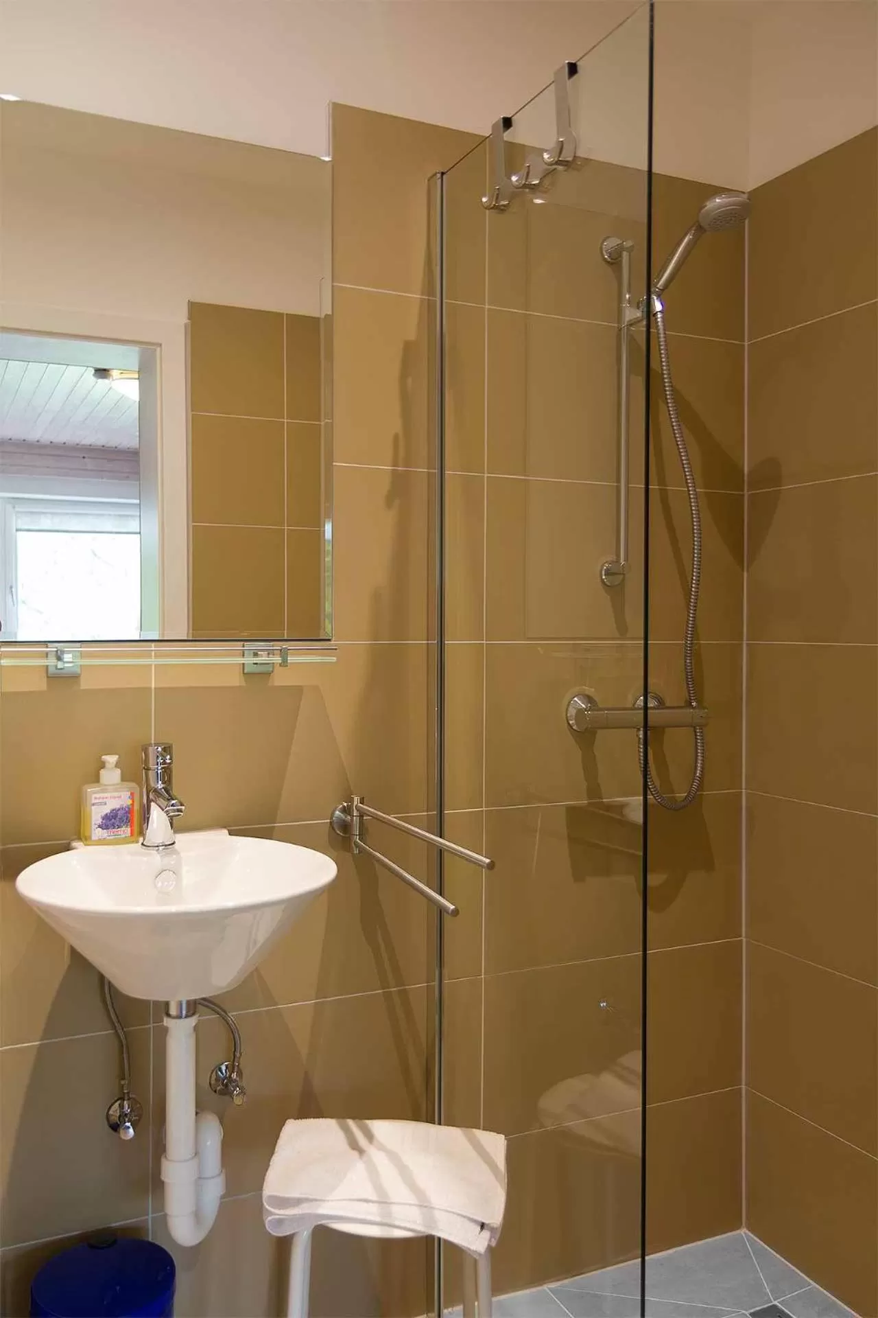 Shower in Biohotel Spöktal