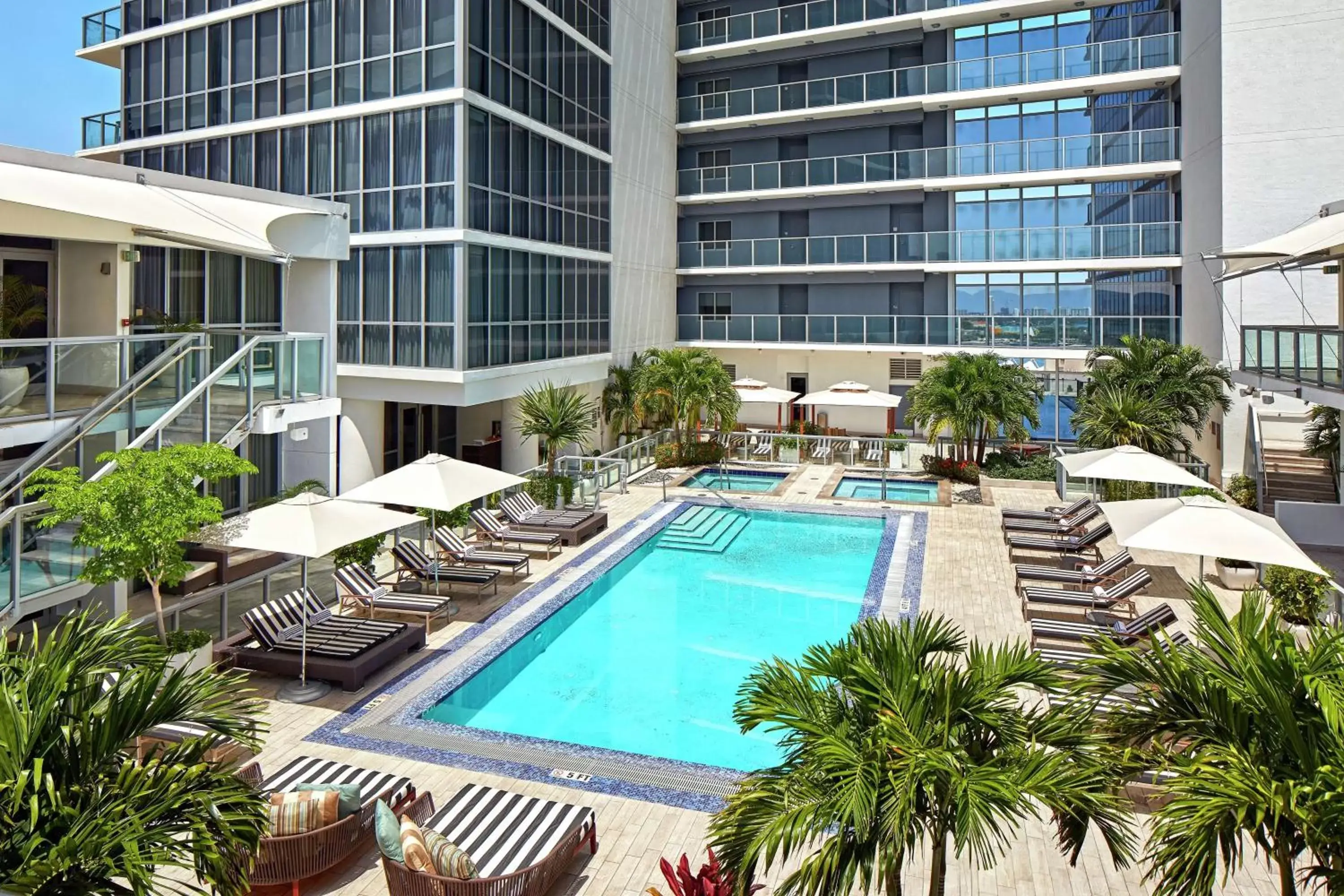 Swimming pool, Pool View in The Gabriel Miami Downtown, Curio Collection by Hilton
