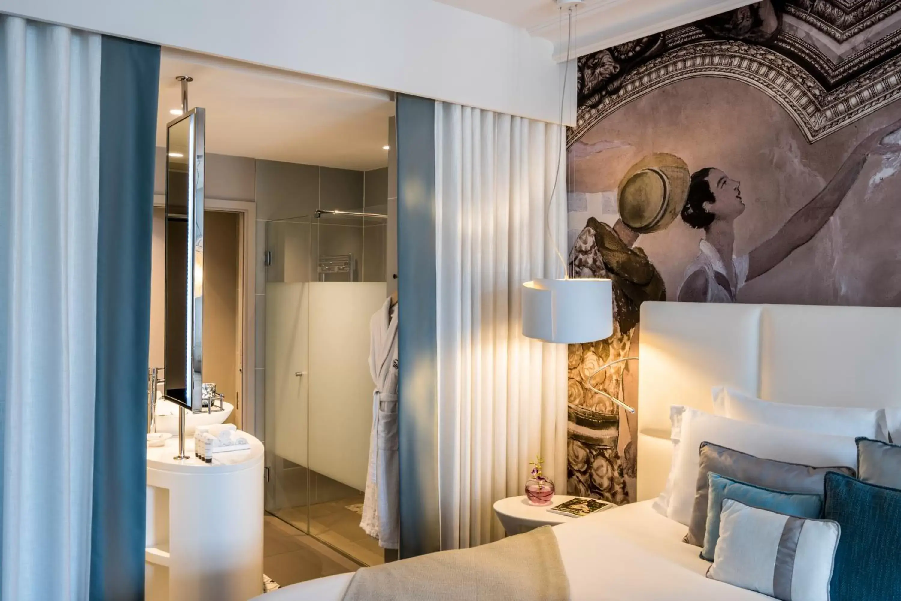 View (from property/room), Bathroom in Cures Marines Hotel & Spa Trouville - MGallery Collection