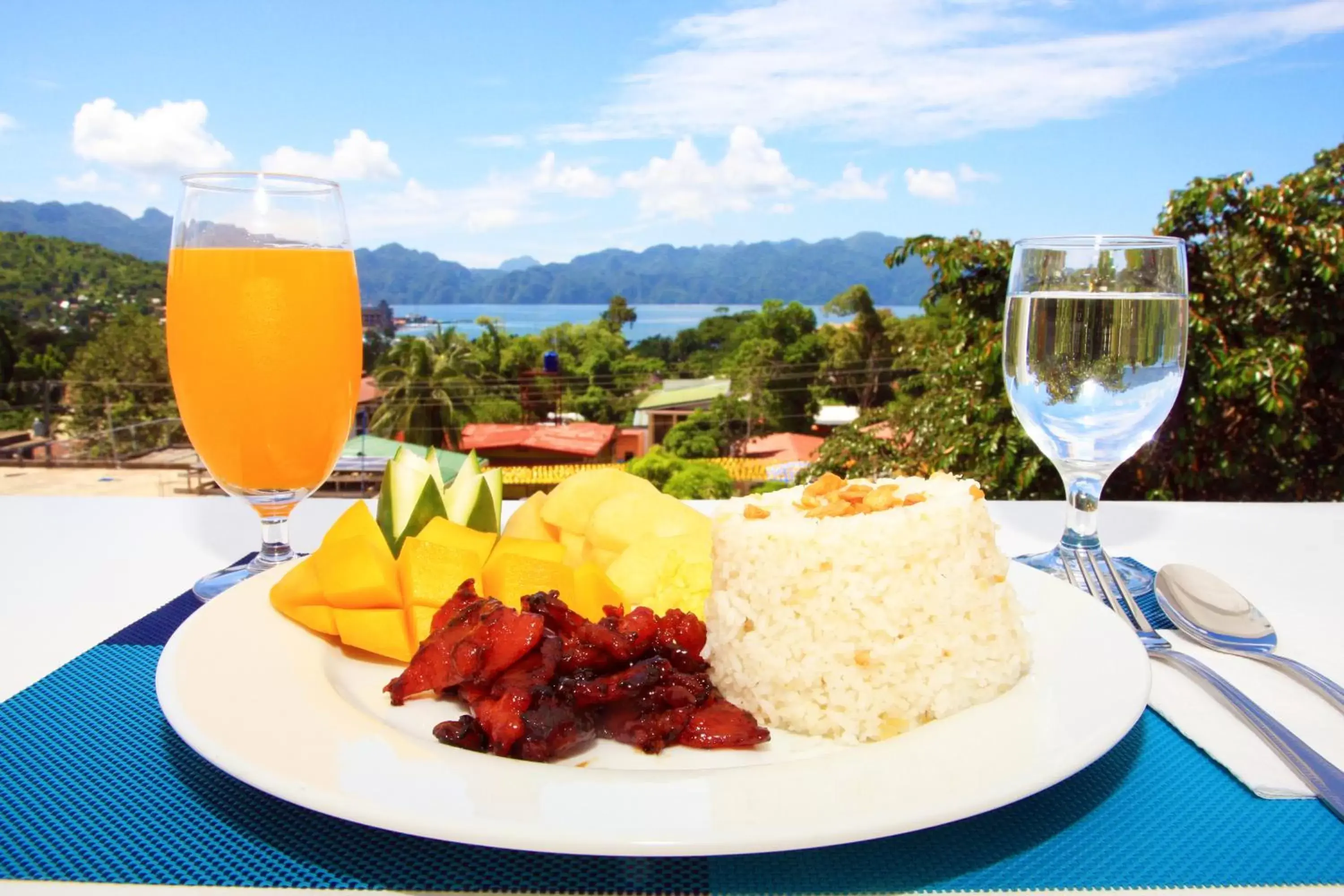 Food close-up in Bluewave Hotel