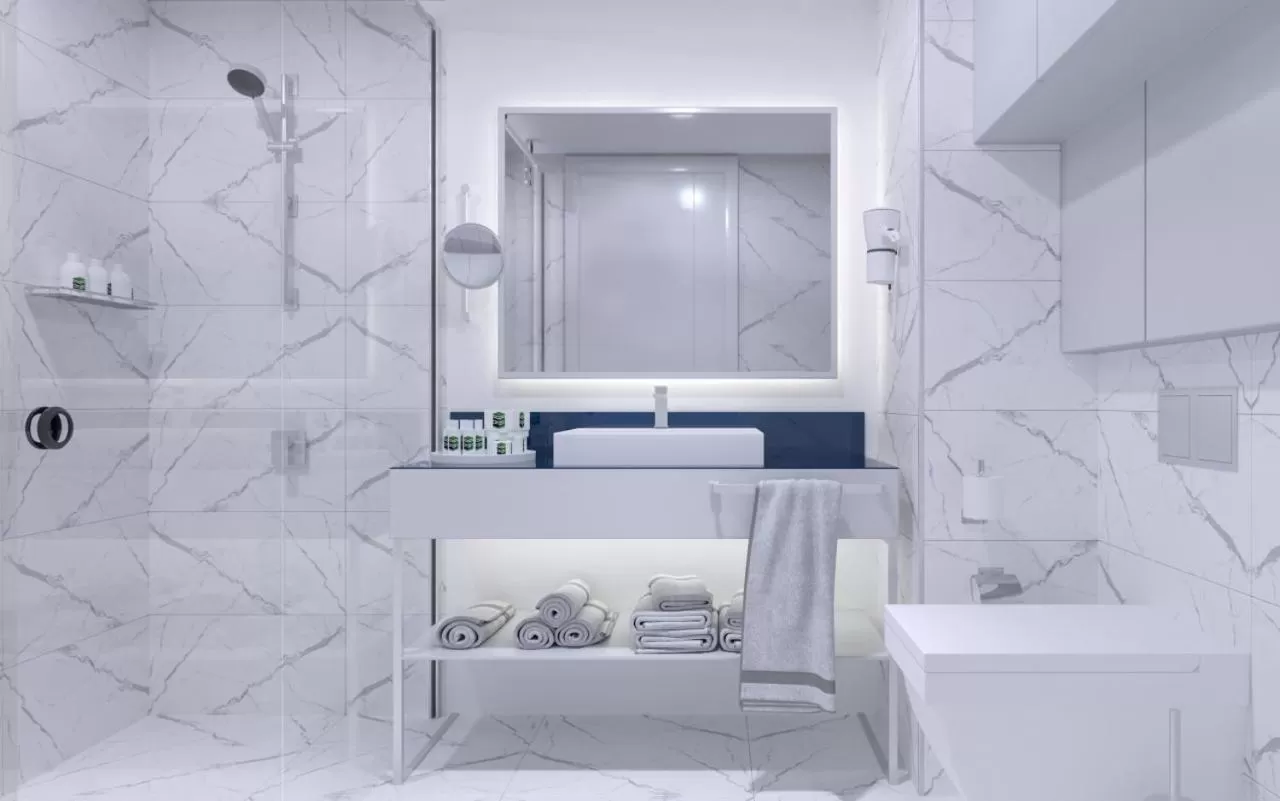 Shower, Bathroom in Orbi City Batumi Beach