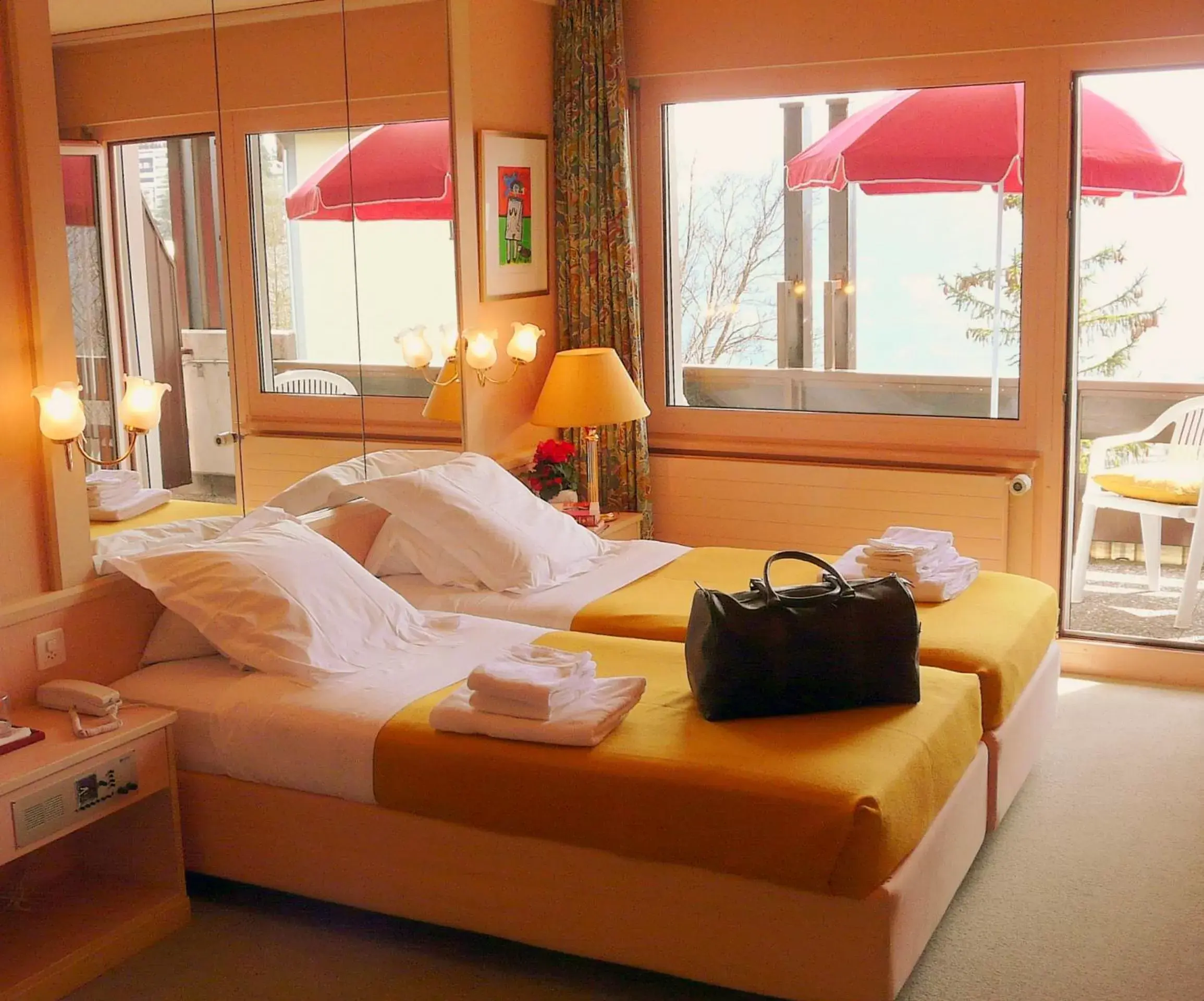 Photo of the whole room, Bed in Hôtel de la Forêt