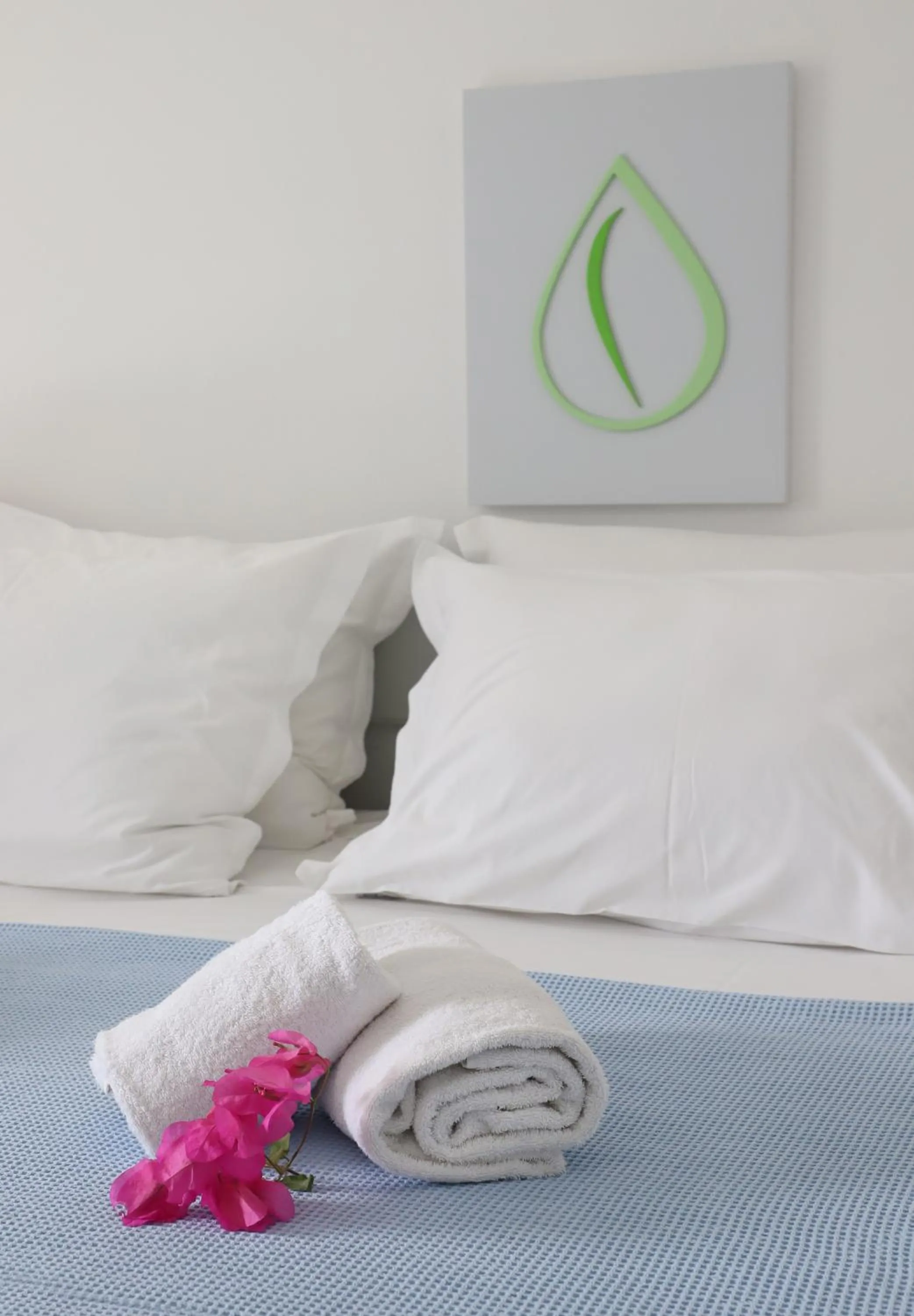 Bed in Elounda Krini Hotel