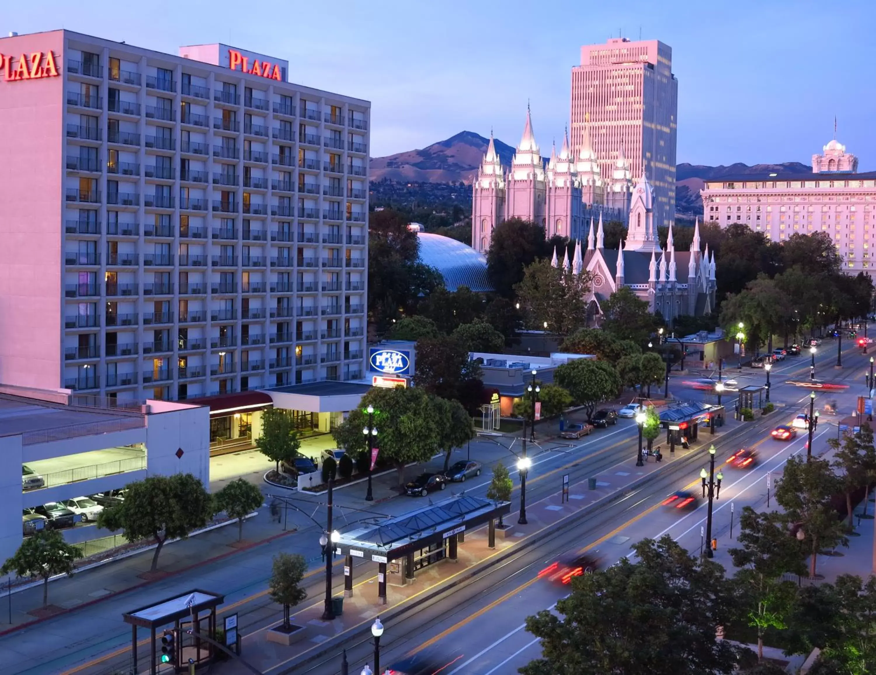 Property building in Salt Lake Plaza Hotel SureStay Collection by Best Western
