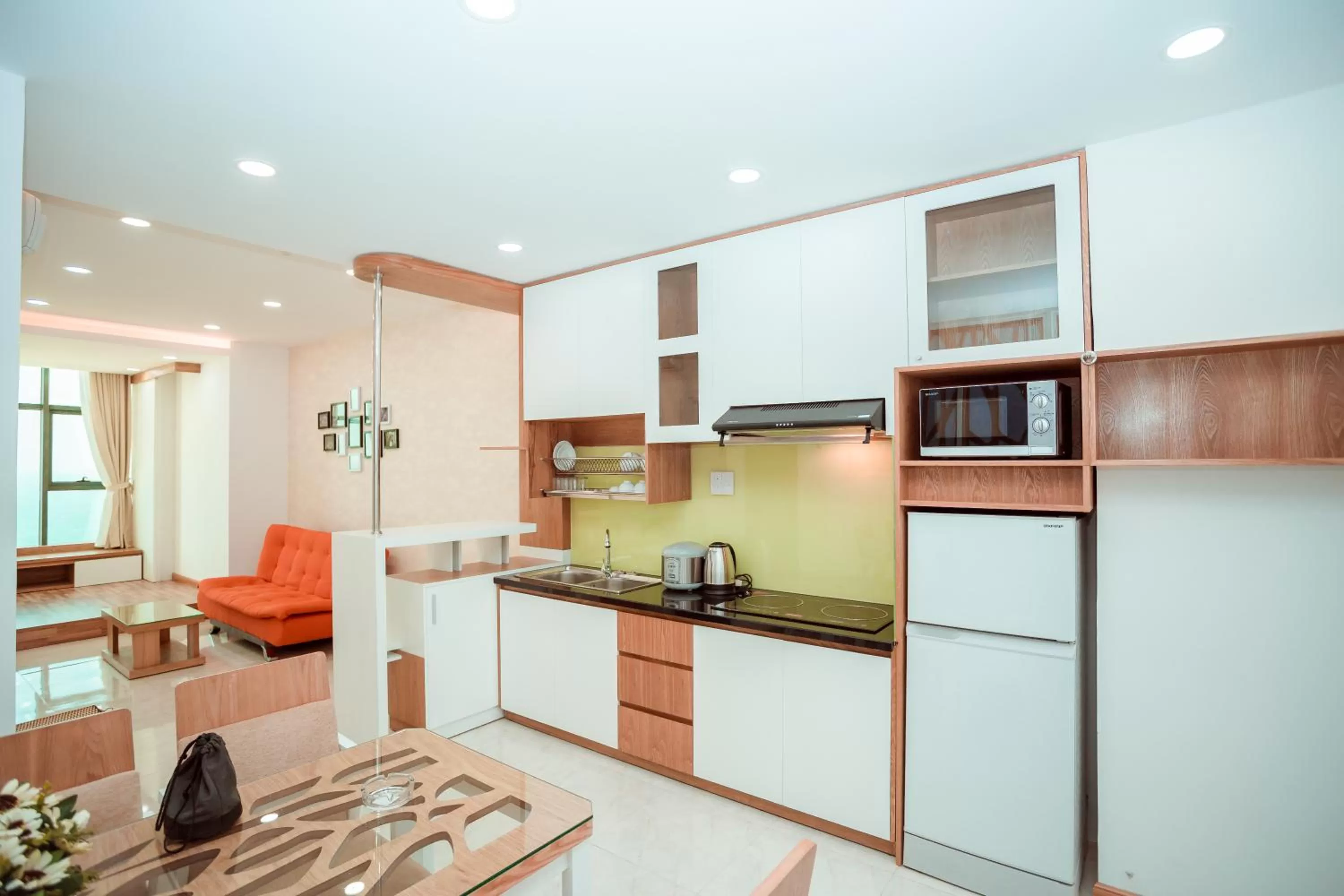 Kitchen or kitchenette in Gold Ocean Apartment Nha Trang