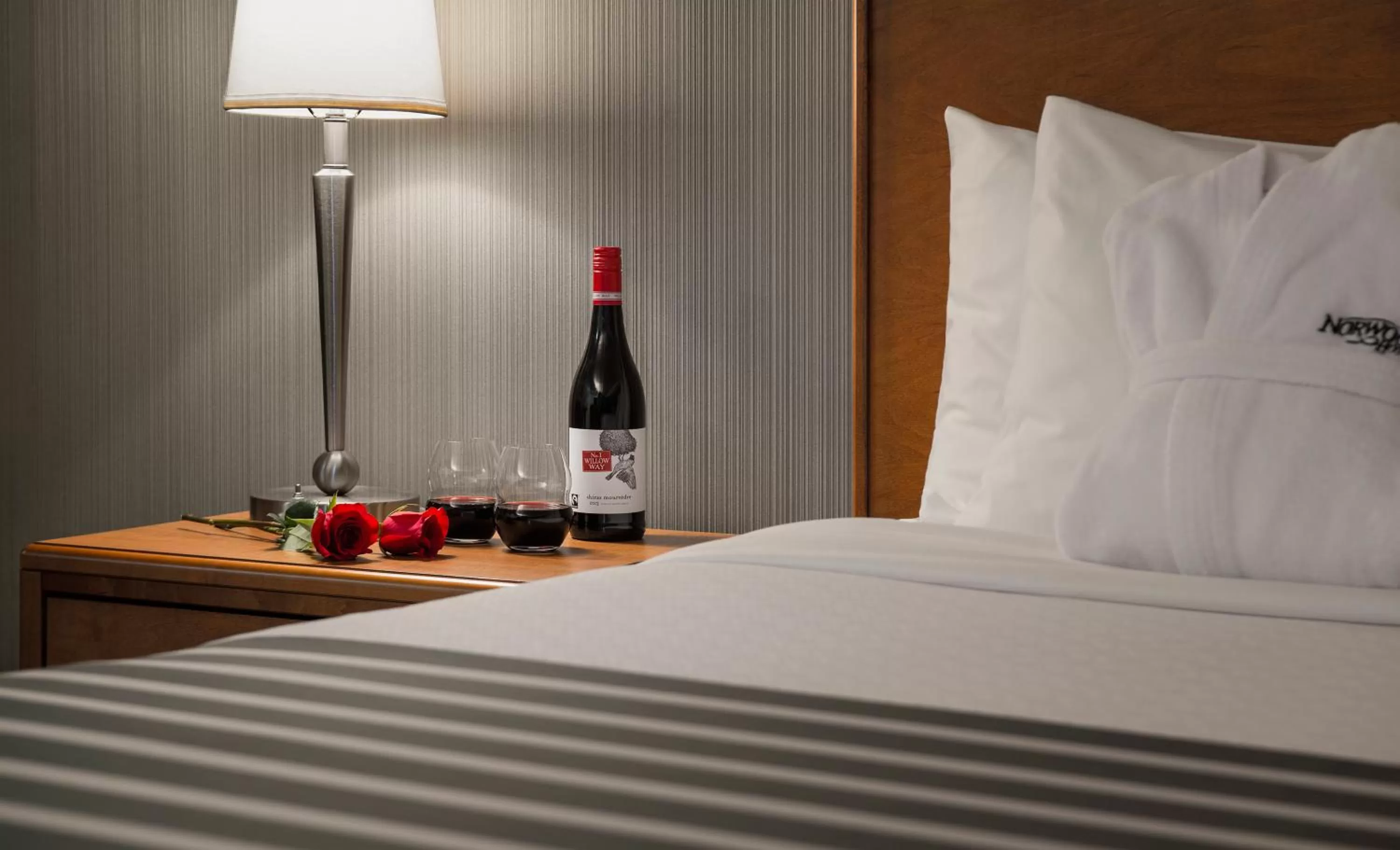 Decorative detail, Bed in Norwood Hotel