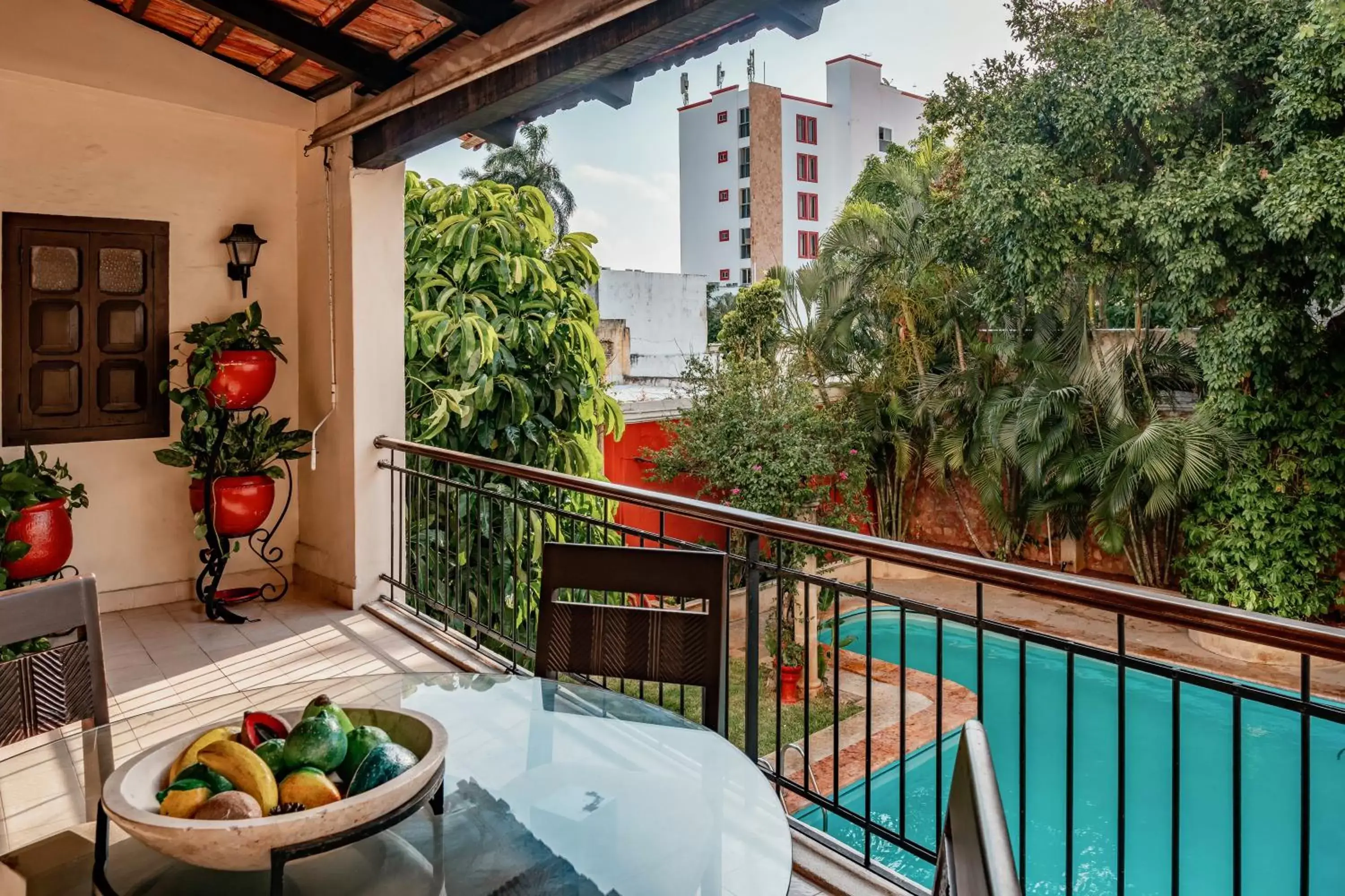 Pool view in Casa del Balam