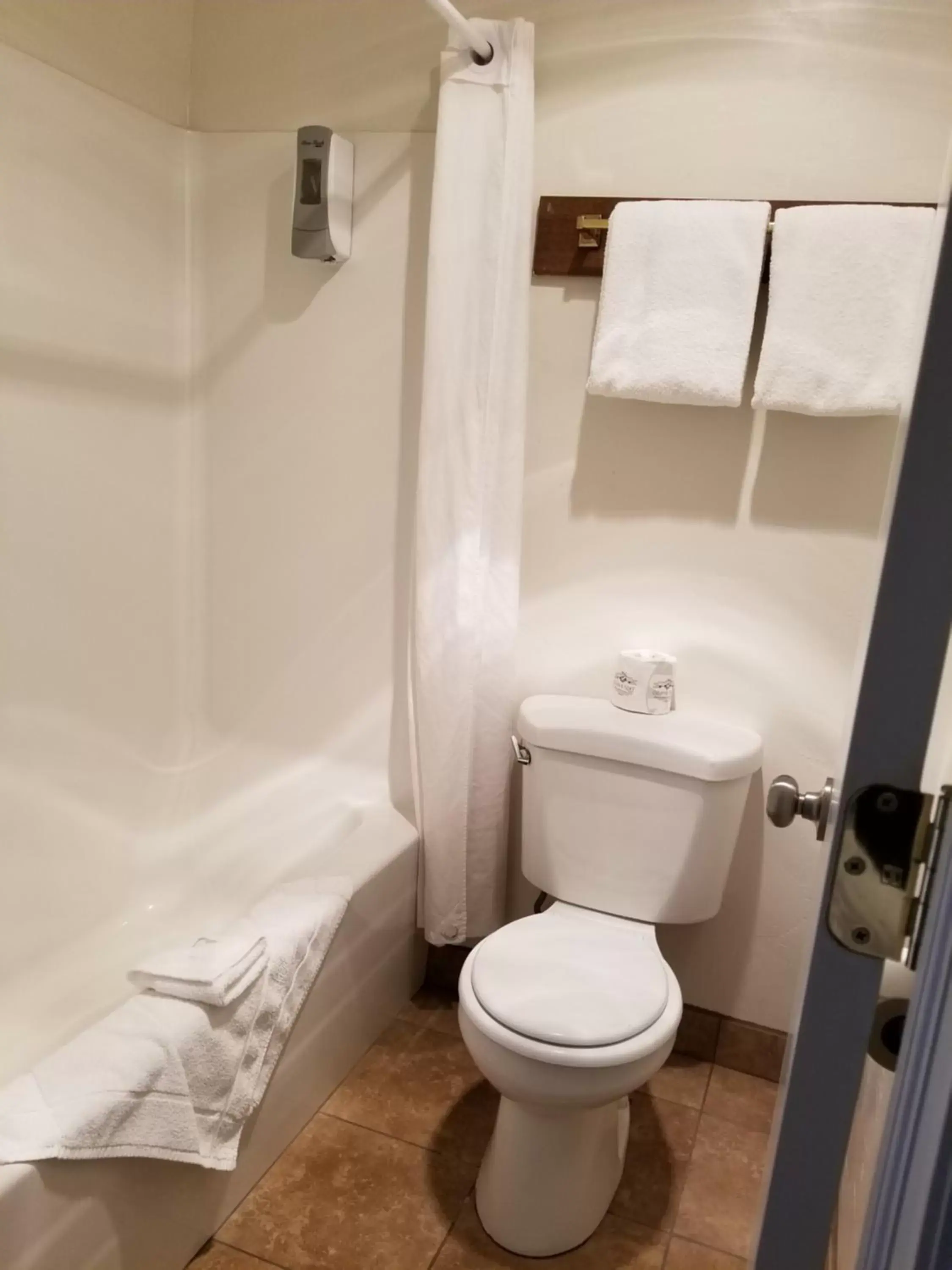 Bathroom in Plaza Motel