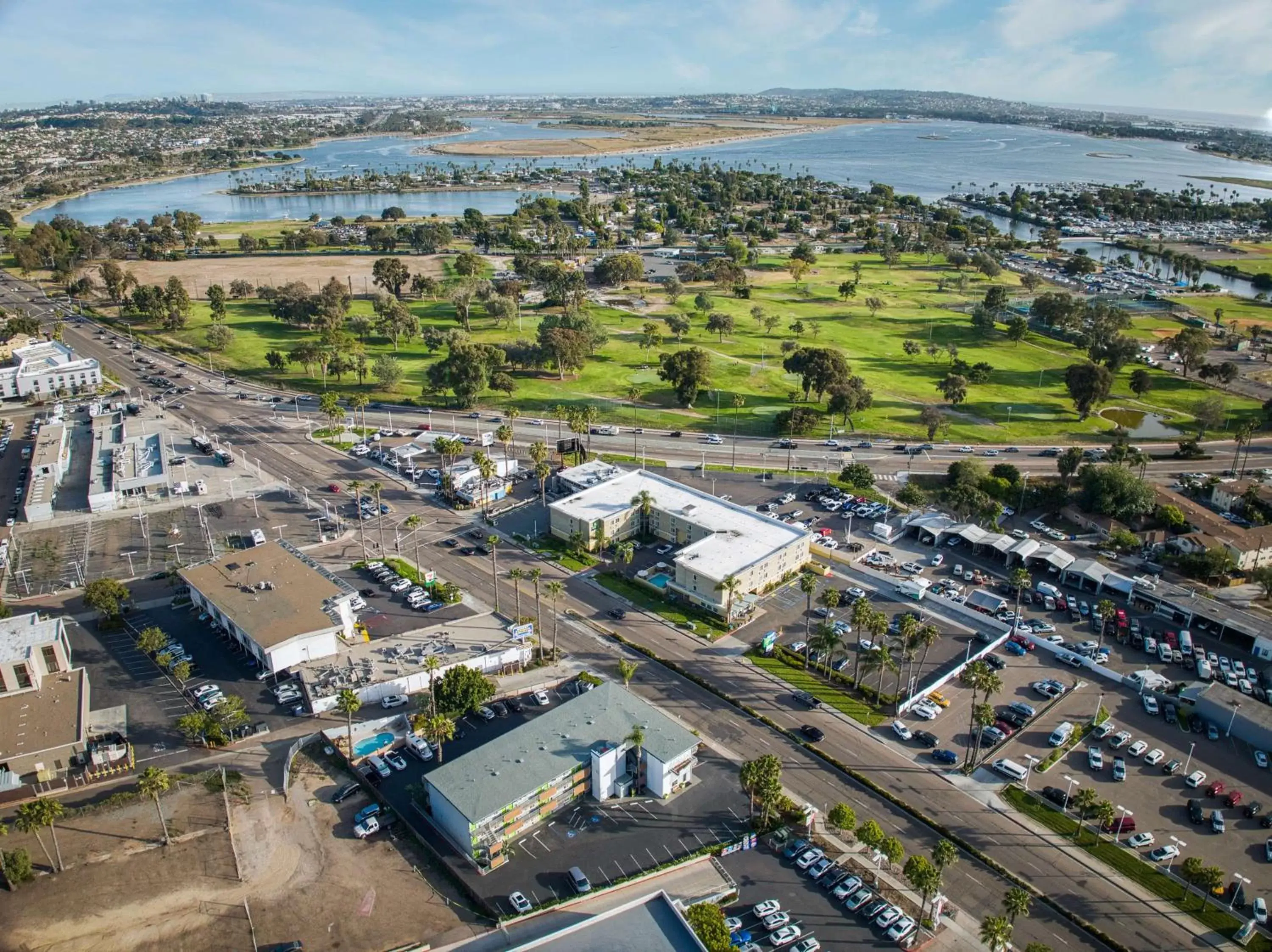 Property building, Bird's-eye View in SureStay Hotel by Best Western San Diego Pacific Beach