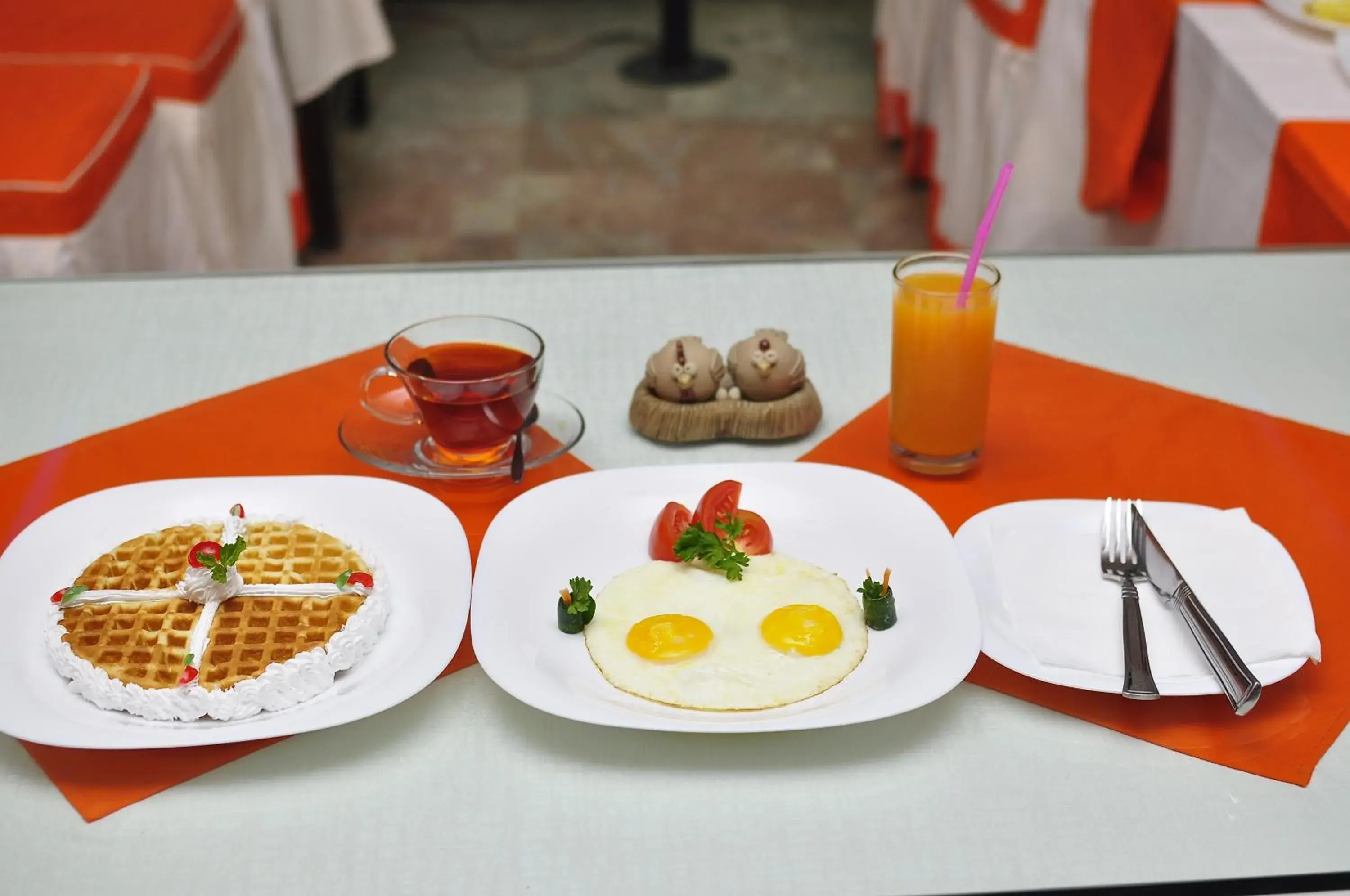 American breakfast in Royal Penguin Boutique Hotel & Spa