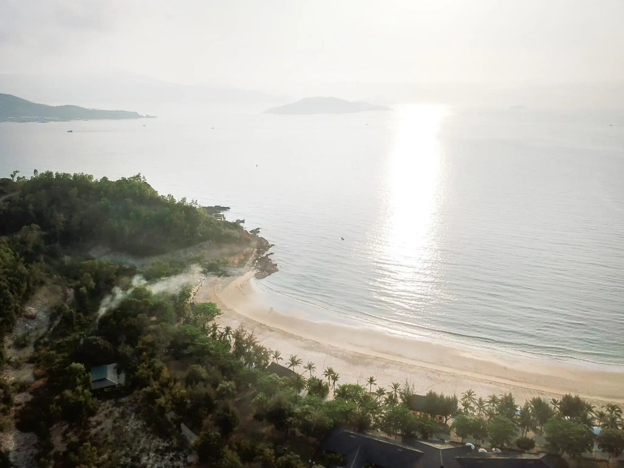 Mountain view, Beach in Diamond Bay Condotel Resort Nha Trang