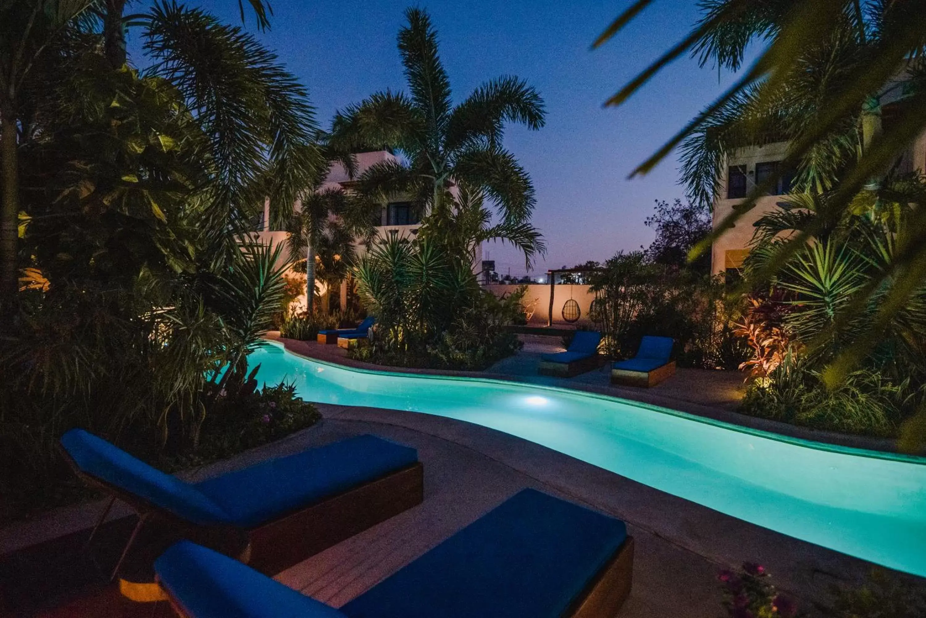 Garden, Swimming Pool in Blue Palm Bacalar