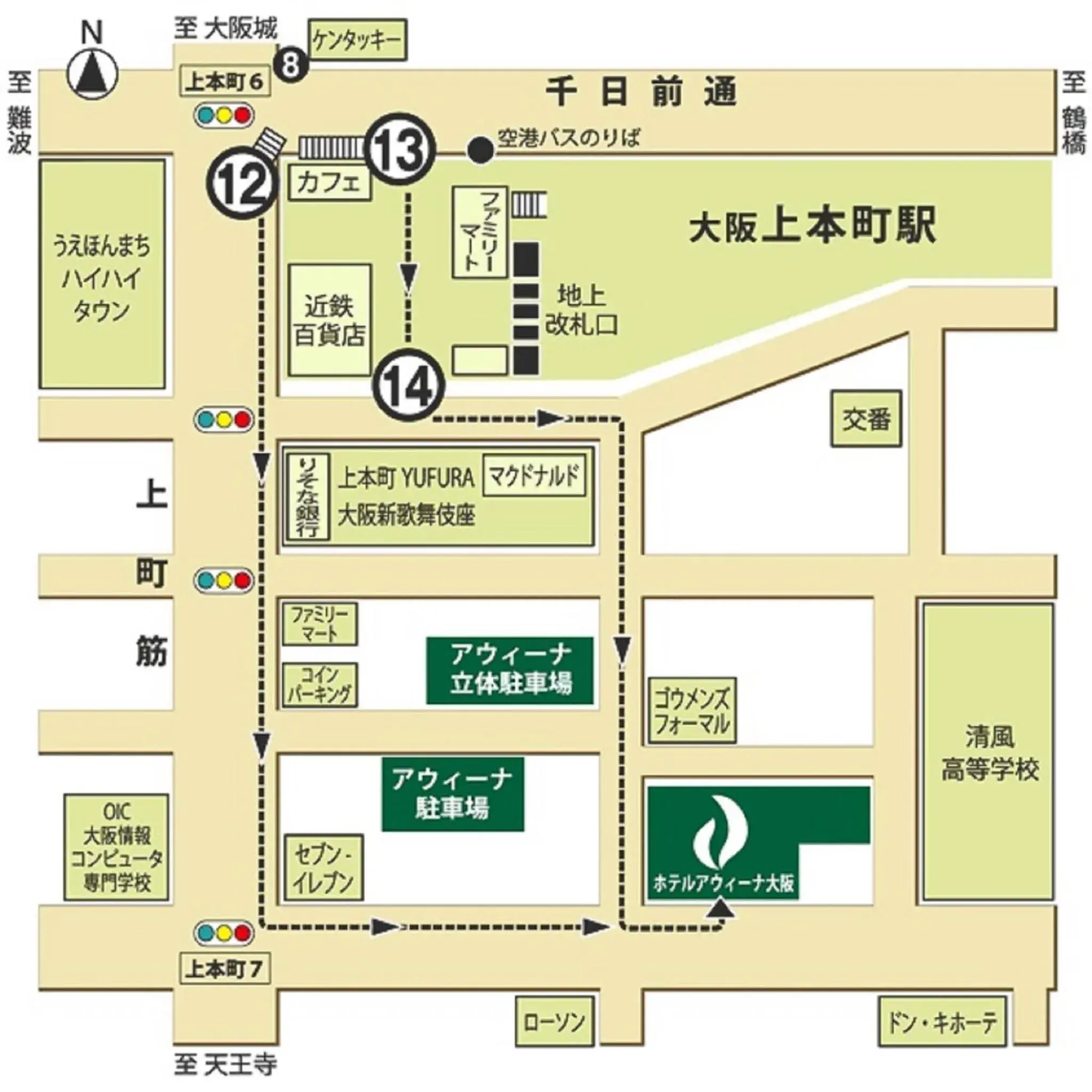 Off site, Floor Plan in Hotel Awina Osaka