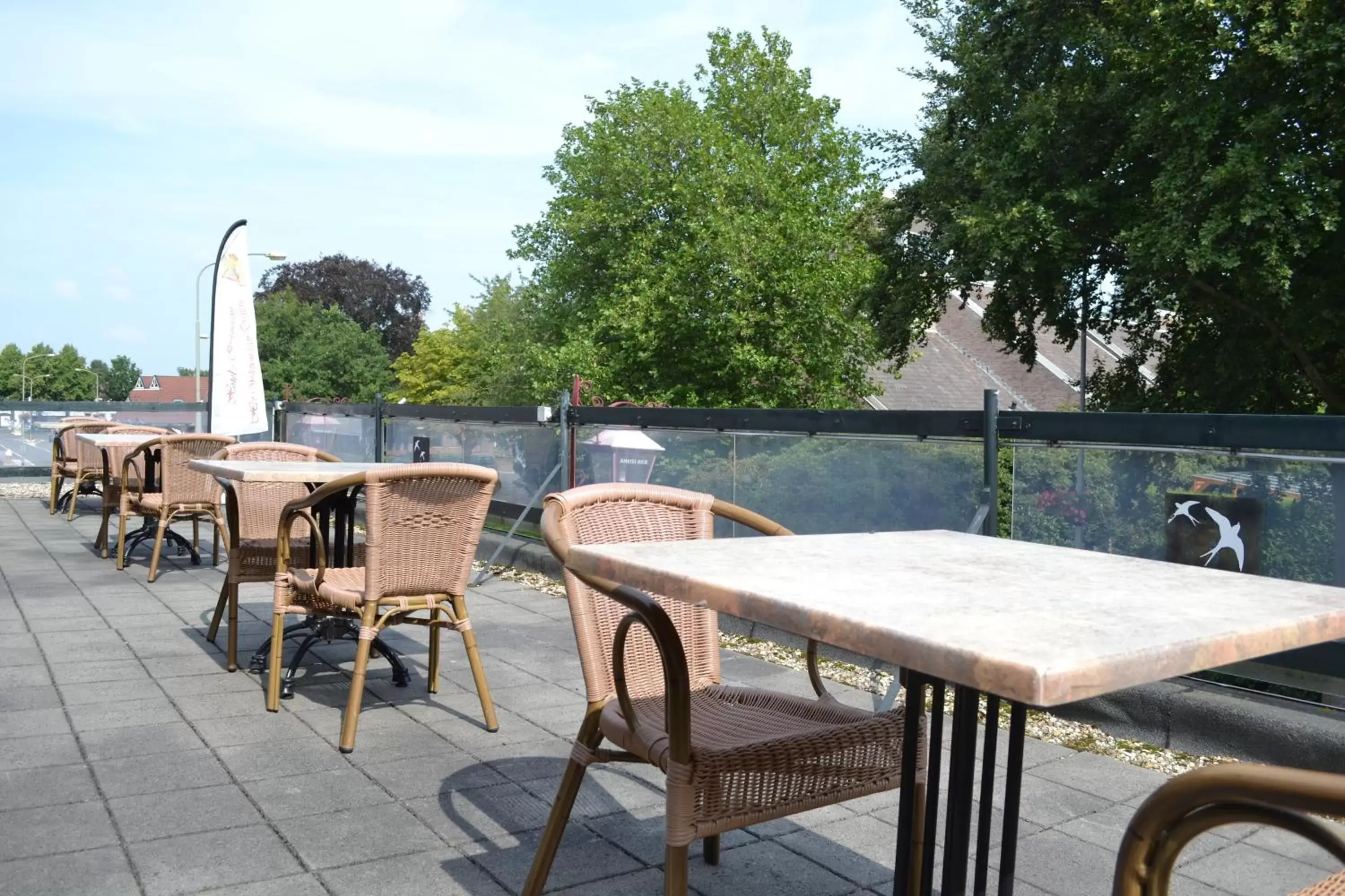 Balcony/Terrace, Restaurant/Places to Eat in Hotel Het Wapen van Drenthe