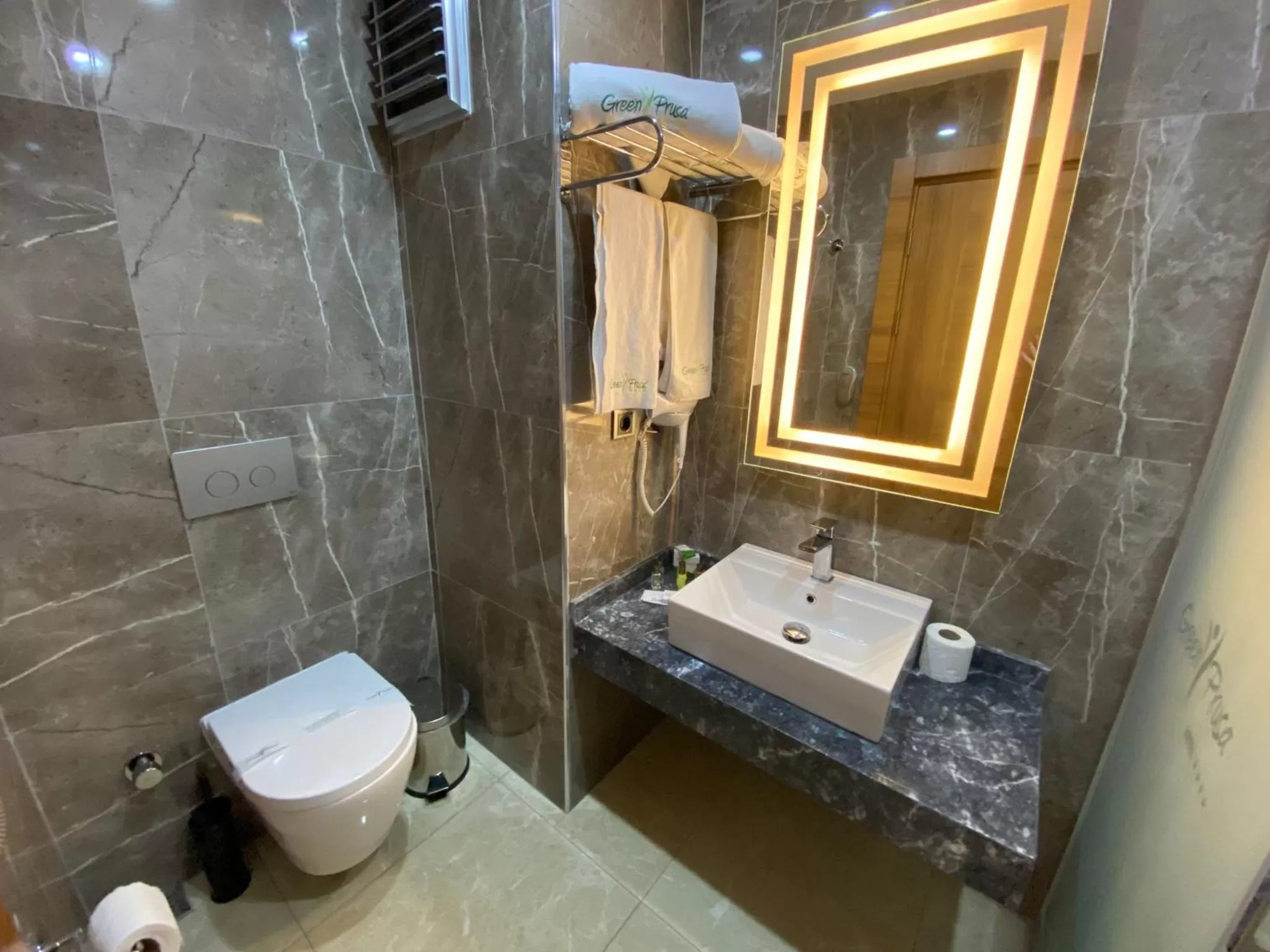 Toilet in Green Prusa Hotel