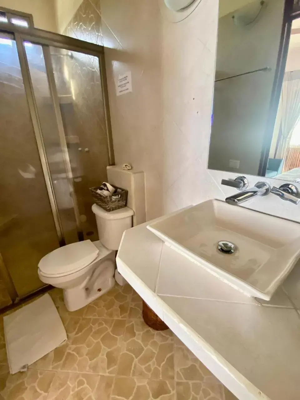 Bathroom in Playa Canek Beachfront Eco Hotel