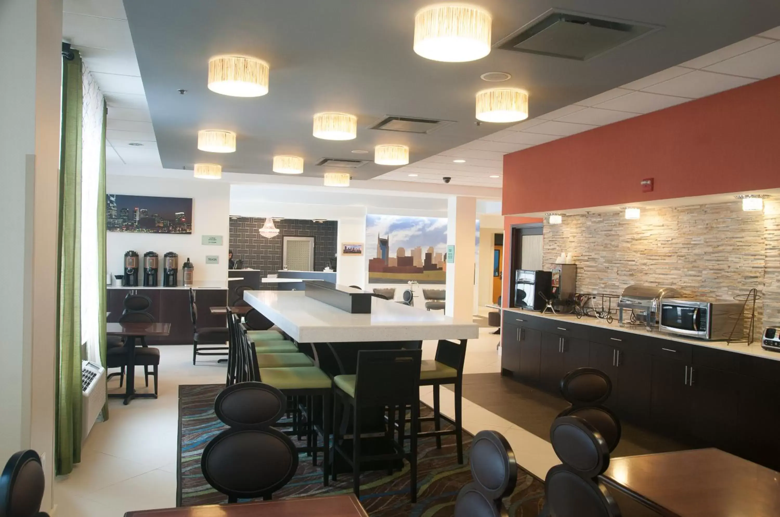 Lobby or reception, Restaurant/Places to Eat in Country Inn & Suites by Radisson, Nashville Airport, TN