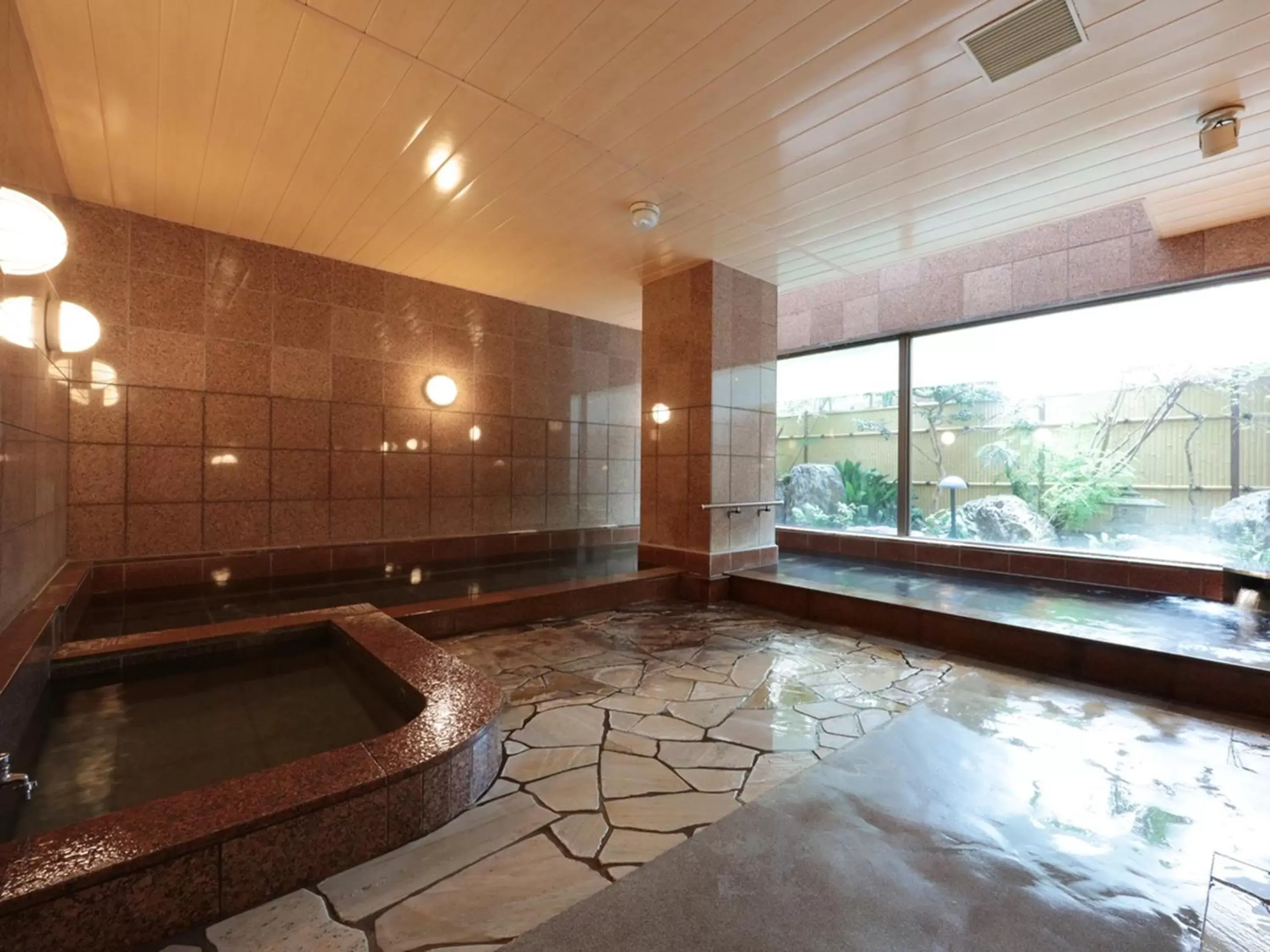 Hot Spring Bath, Swimming Pool in Hotel Monarque Tottori