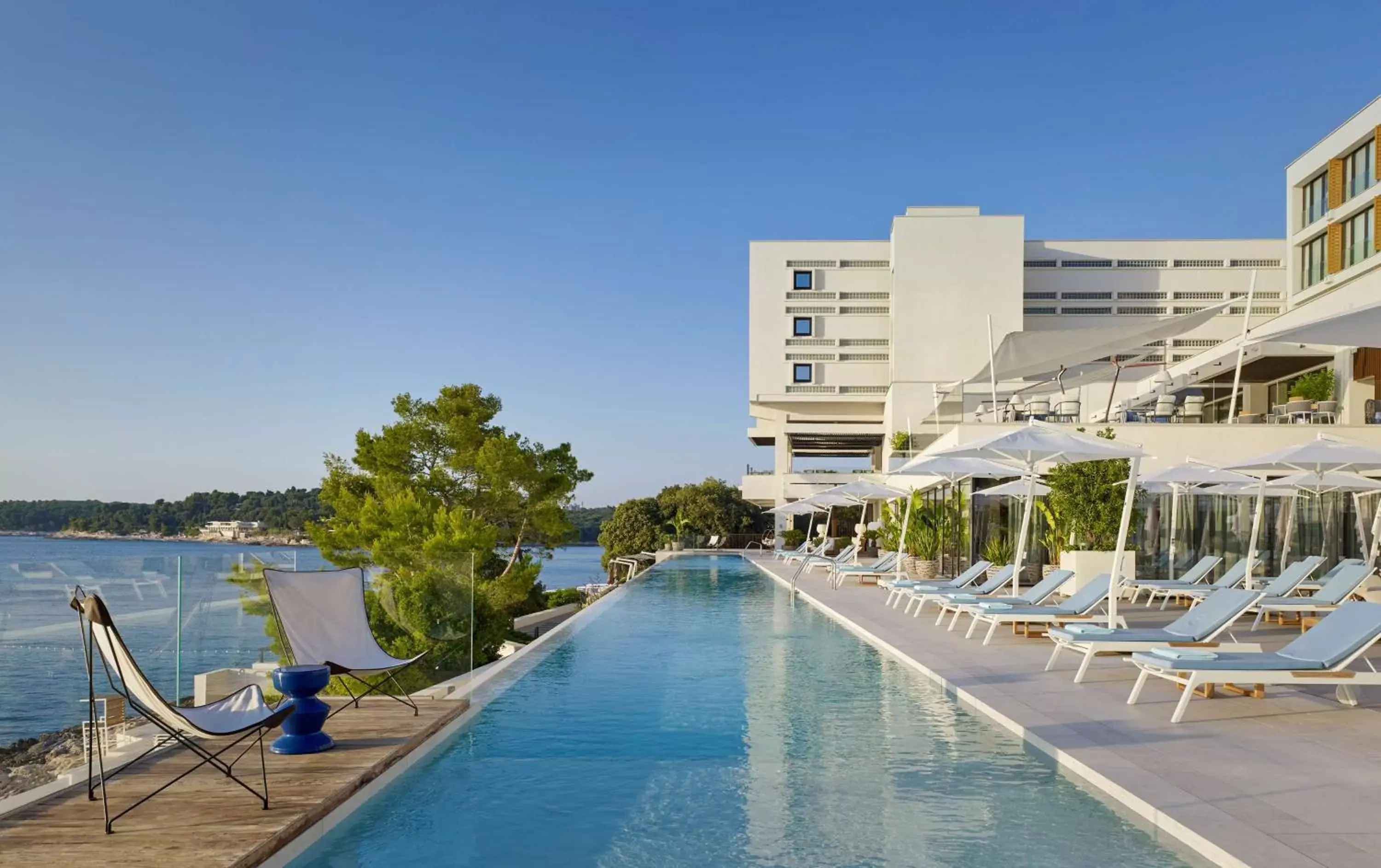 Pool view in Grand Hotel Brioni Pula, A Radisson Collection Hotel Pool view in Grand Hotel Brioni Pula, A Radisson Collection Hotel