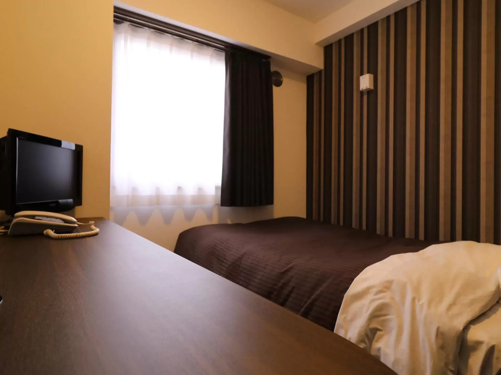 Bed, TV/Entertainment Center in Odawara Terminal Hotel