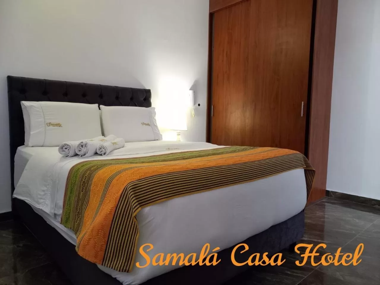 Bed in Samalá Casa Hotel
