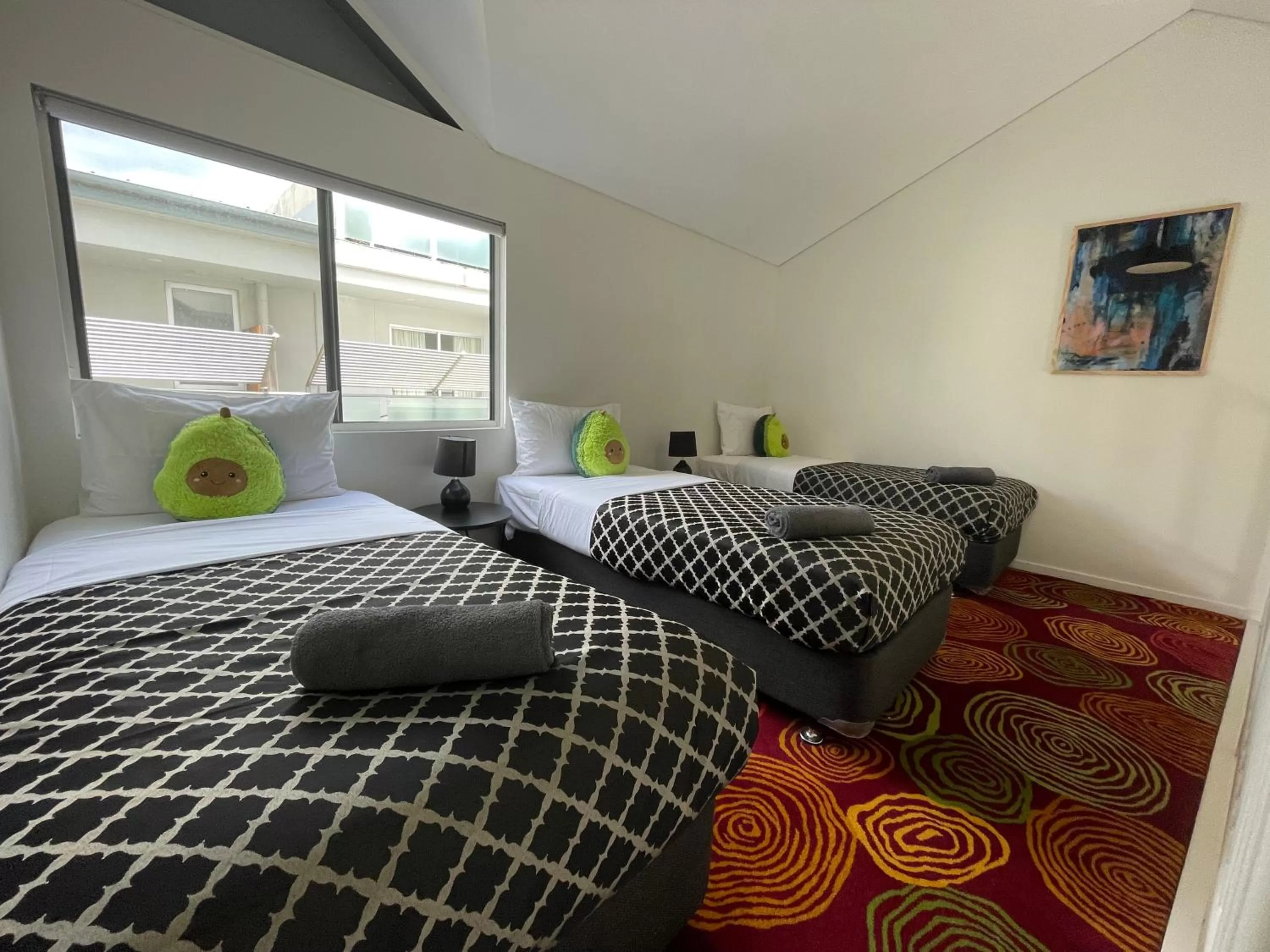 Bed in Coastal Motel