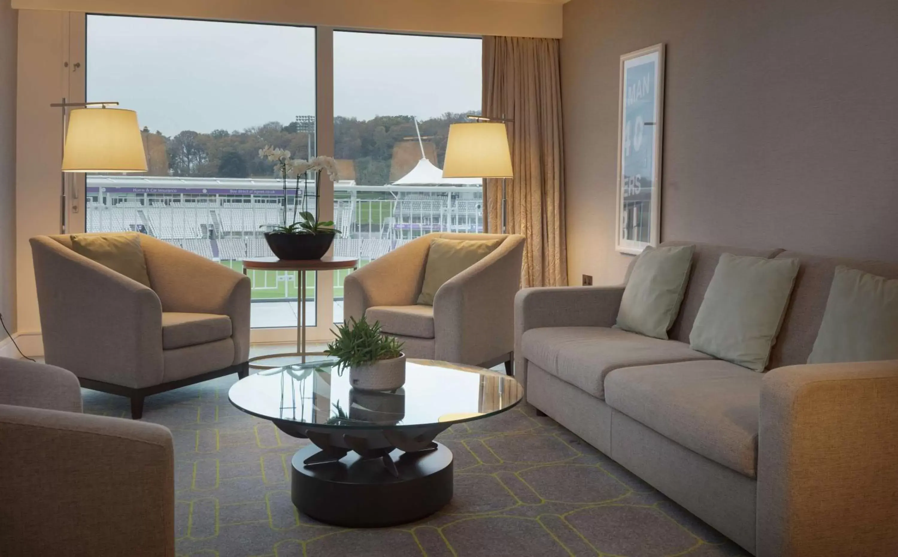 Living room, Seating Area in Hilton at the Ageas Bowl, Southampton
