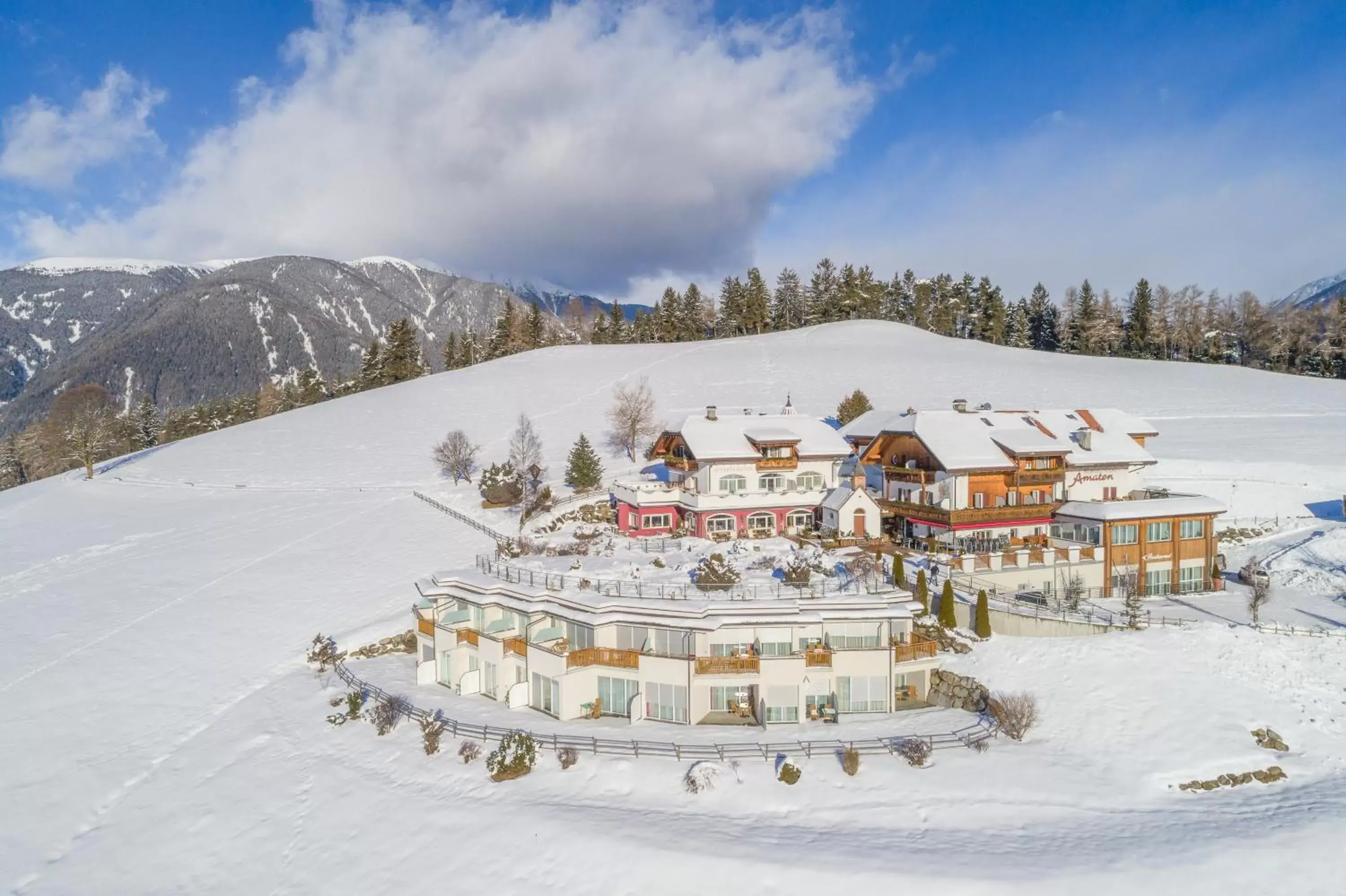 Property building, Winter in Hotel Amaten