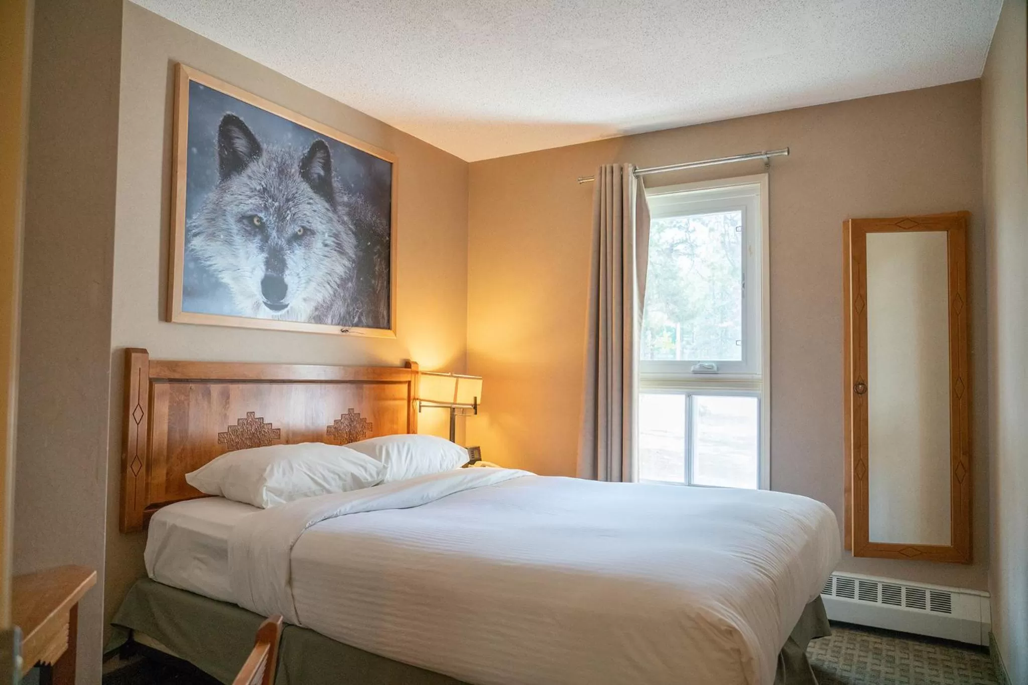 Bed in Banff Rocky Mountain Resort