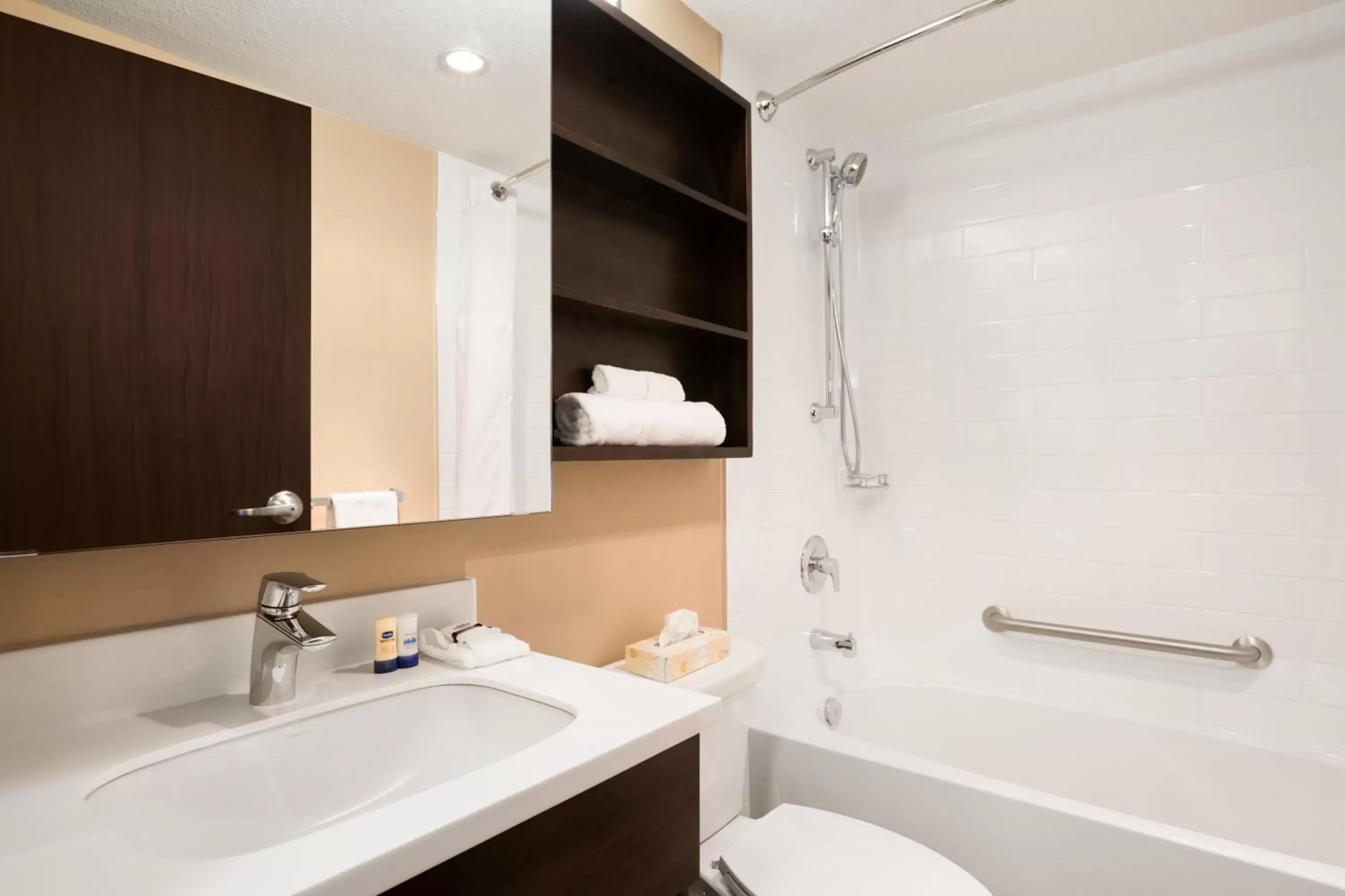 Bathroom in Microtel Inn & Suites by Wyndham Blackfalds