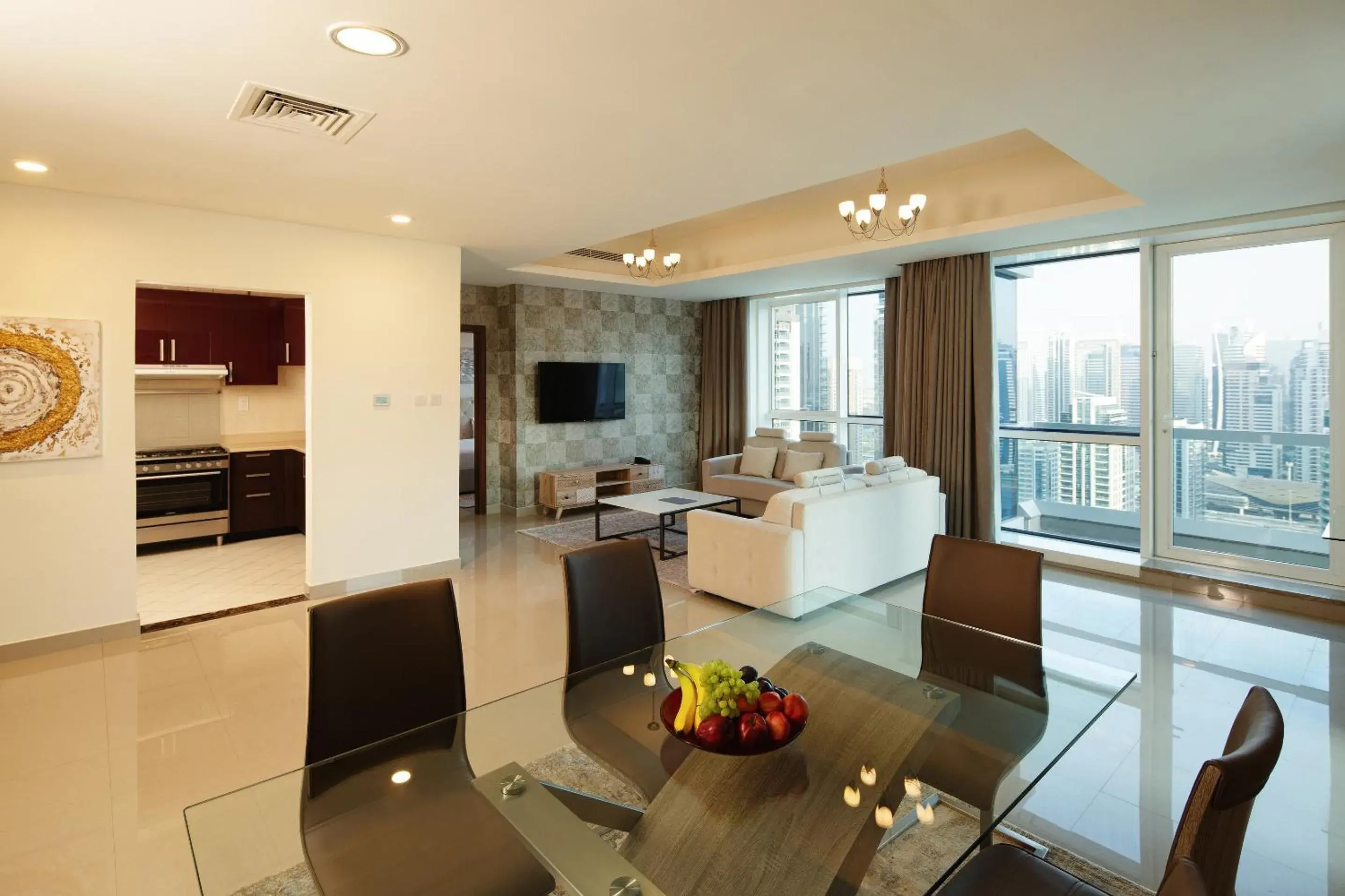 Living room, Dining Area in Barceló Residences Dubai Marina