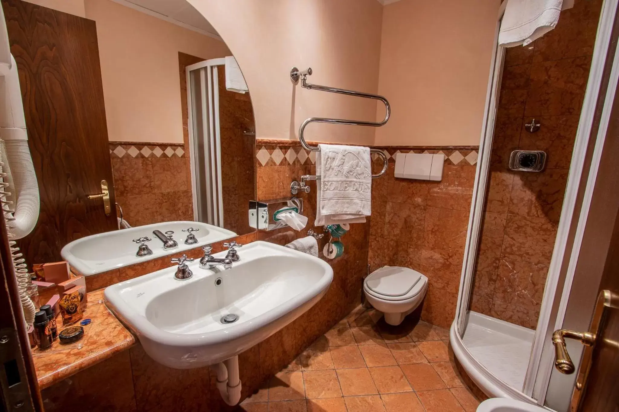 Shower, Bathroom in Albergo Le Due Corti