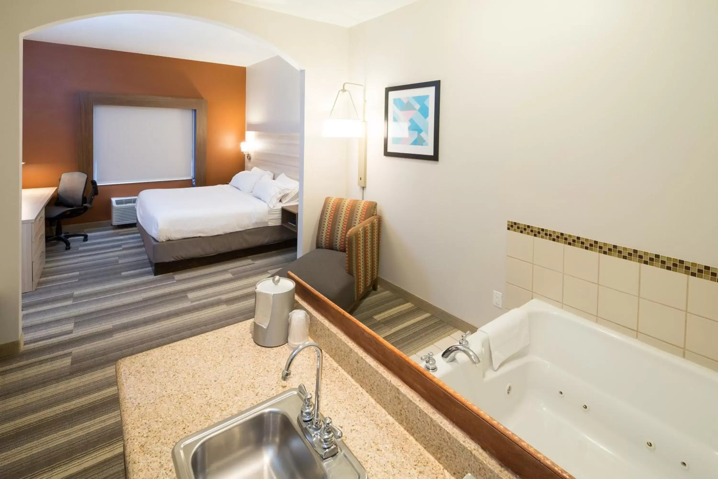 Photo of the whole room, Bathroom in Holiday Inn Express Hotel & Suites Grand Blanc, an IHG Hotel